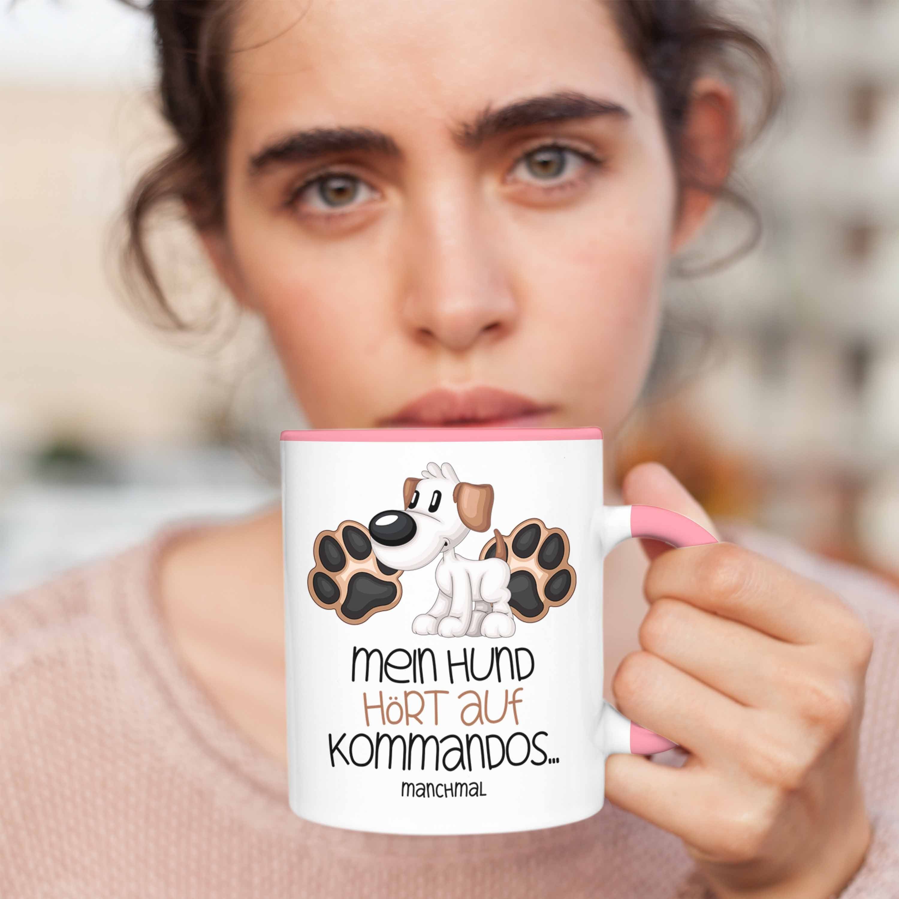 Rosa Auf Hund Geschenk Kommando Kaffee-Becher Trendation Tasse Hundebesitzer Mein Hört Tasse