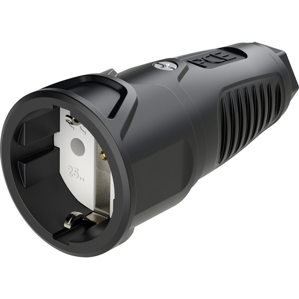 PC Electric PC Electric 2510-ss Schutzkontaktkupplung Gummi 250 V Schwarz IP20 Steckernetzteil
