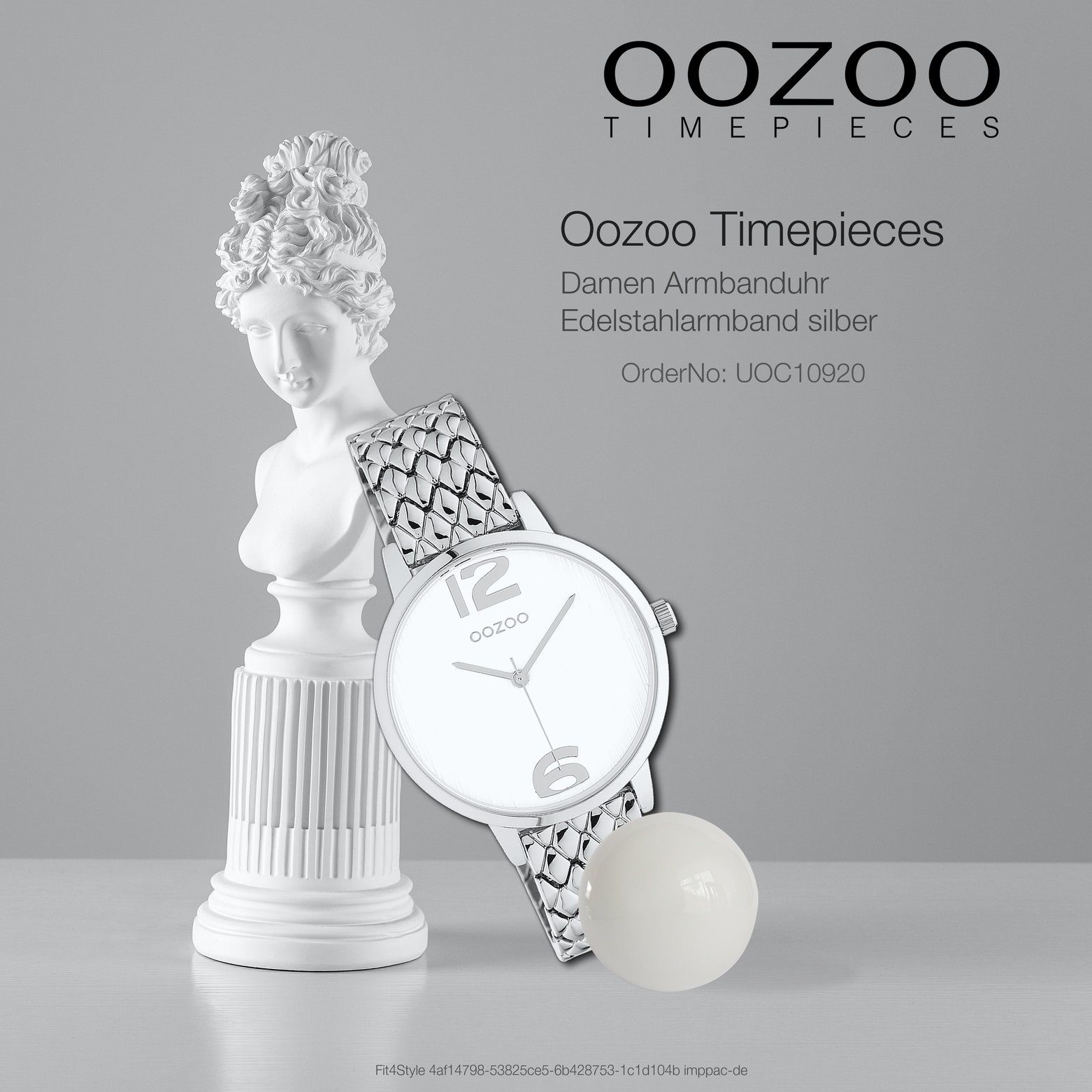 (ca. Damen, Analog, Elegant-Style silber Quarzuhr Edelstahlarmband, Herrenuhr OOZOO 38mm) Unisex Armbanduhr rund, Oozoo
