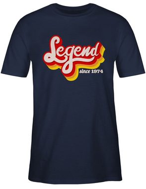 Shirtracer T-Shirt Legend since 1974 Retro Fünfzig 50. Geburtstag