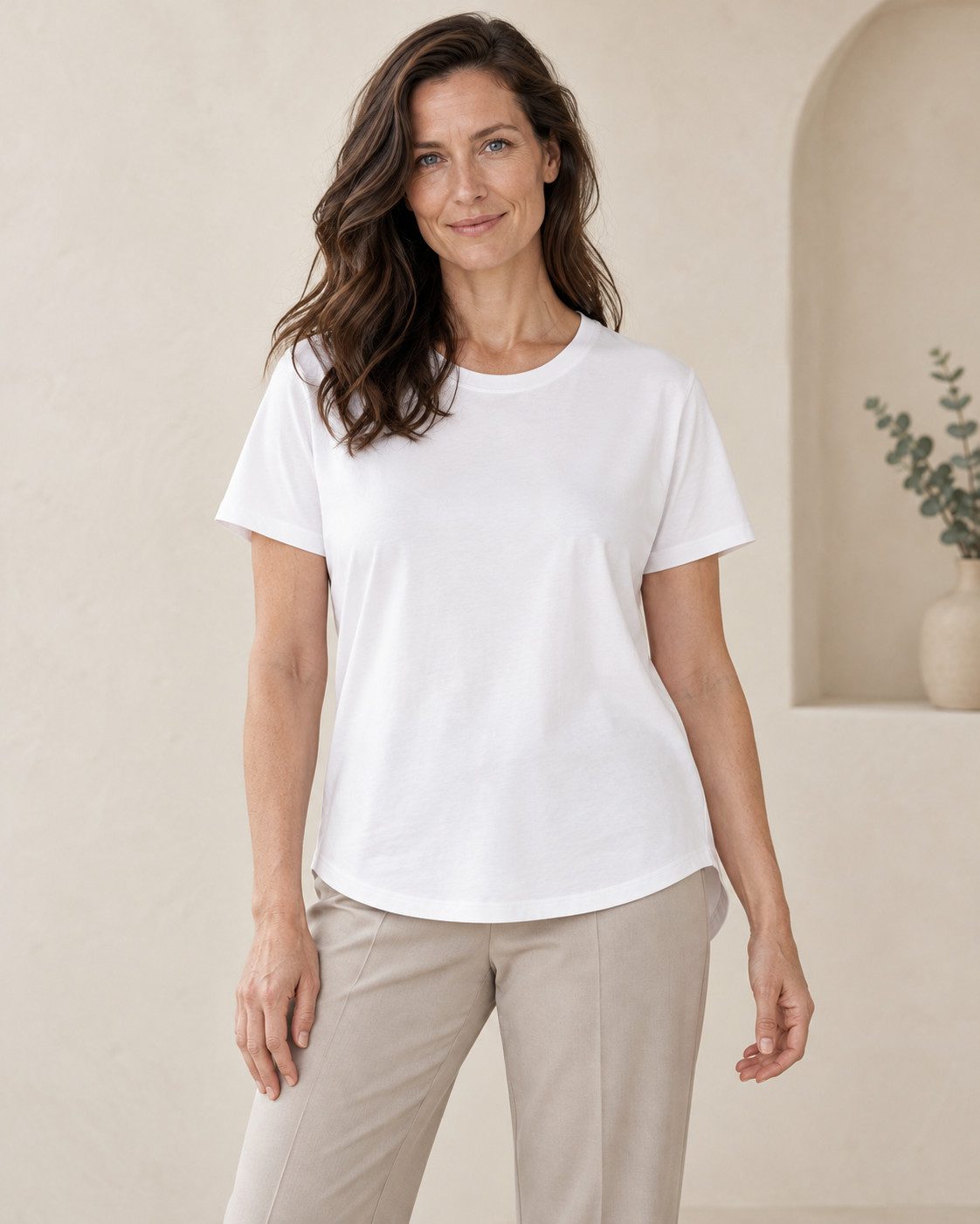 Sitztgut T-Shirt für Damen aus Baumwolle und Modal, locker geschnitten (1-tlg) 155 g/m² Single Jersey aus Baumwolle und Modal