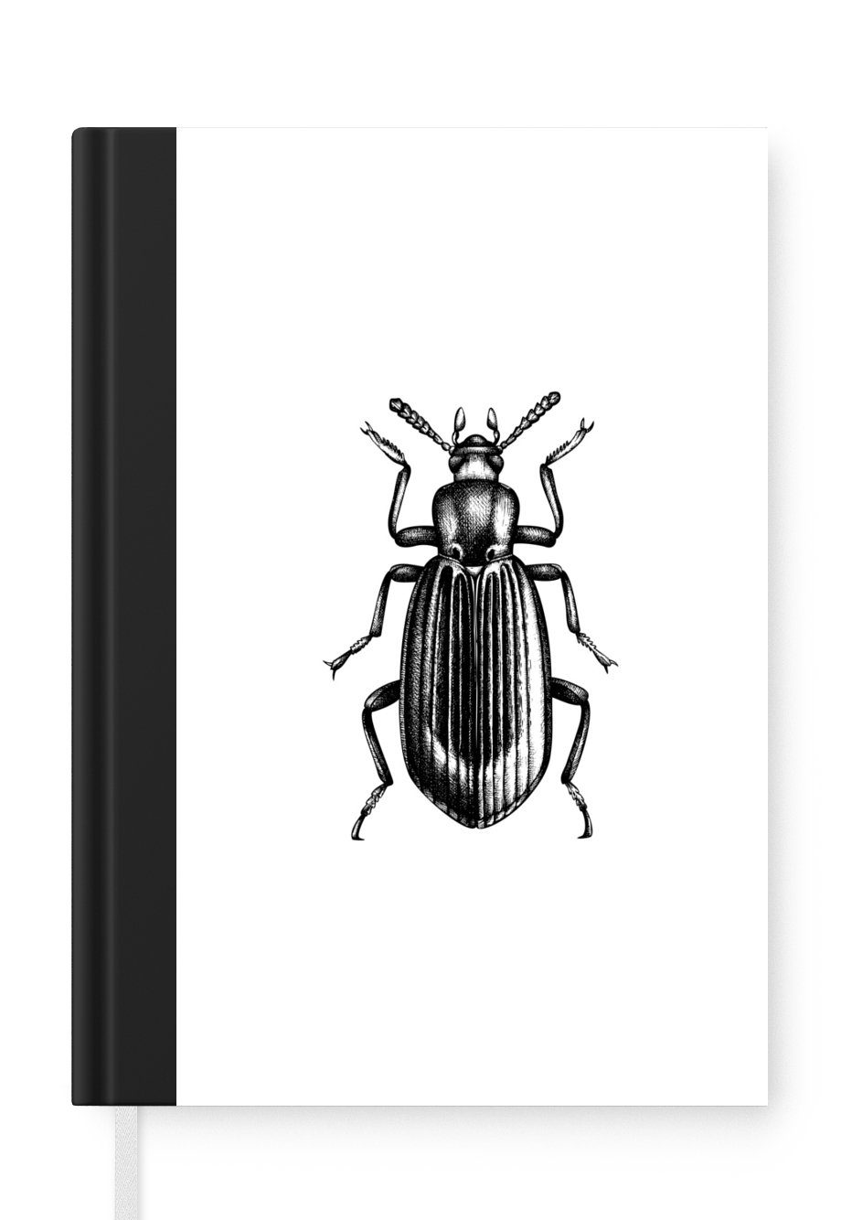 MuchoWow Notizbuch Käfer - Tiere - Vintage, Journal, Merkzettel, Tagebuch, Notizheft, A5, 98 Seiten, Haushaltsbuch