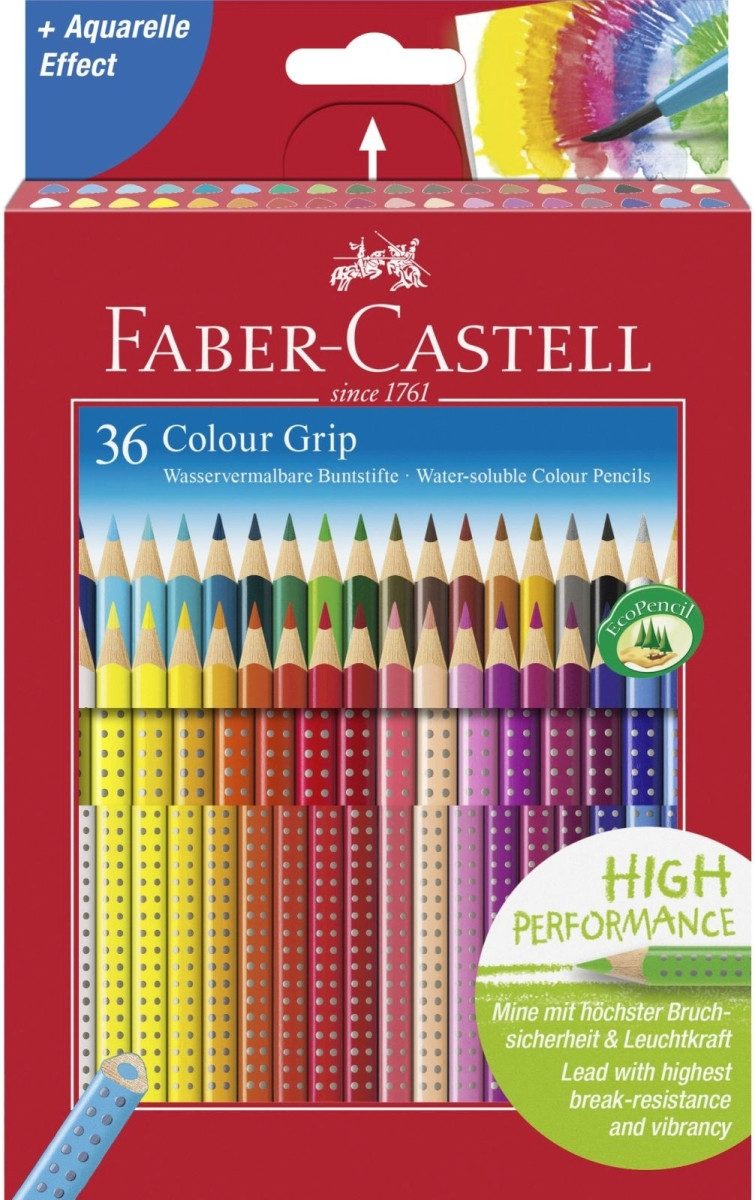 Faber-Castell Buntstift Farbstift Colour Grip VE=36 Stück Kartonetui