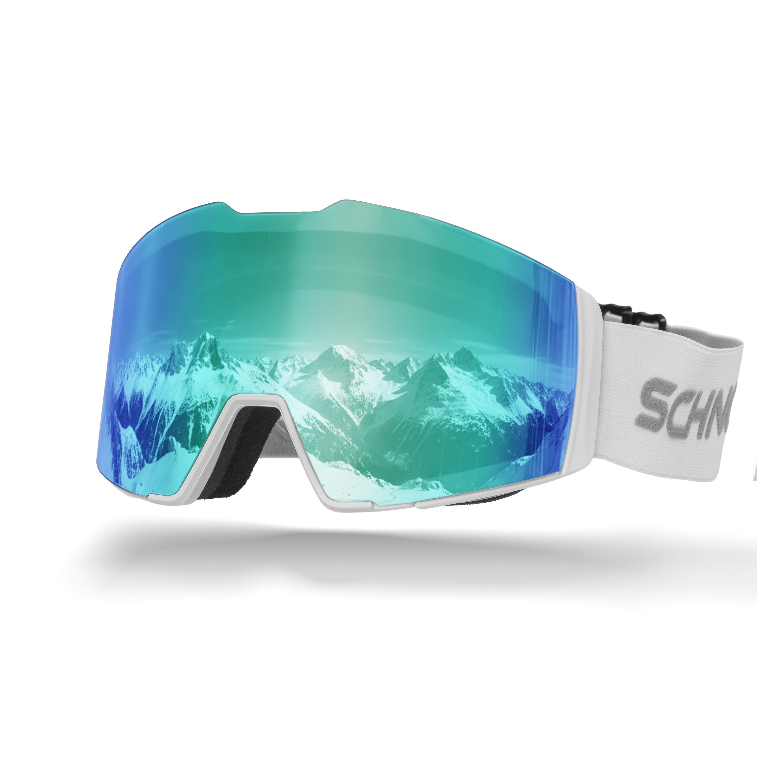 SCHNORR Sportbrille Schnorr Skibrille Edge Eis Blau (S3), Full REVO, Anti-Fog, UV400, (1-St), Full REVO-Beschichtung Eis Blau (S3)