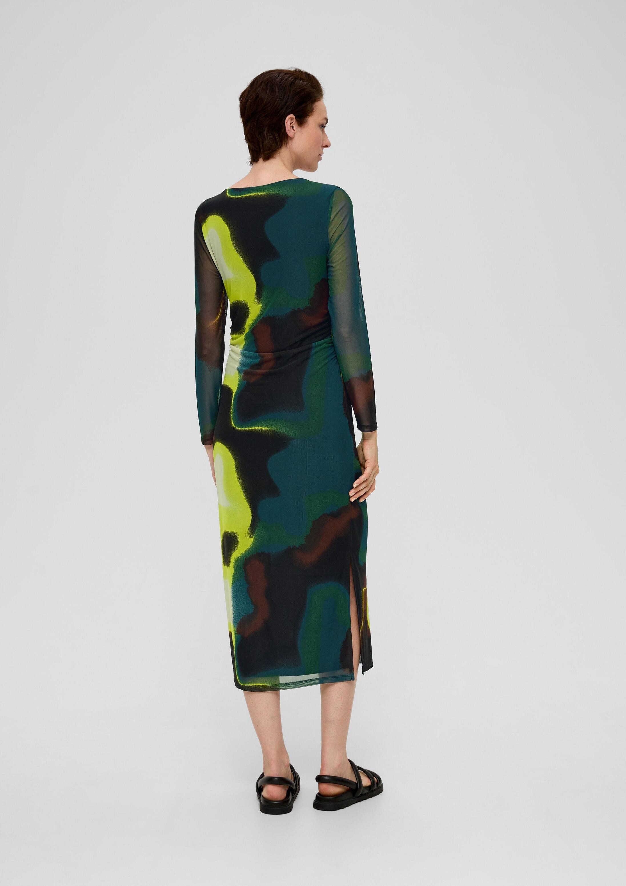 s.Oliver Midikleid Kleid Maxikleid aus Mesh