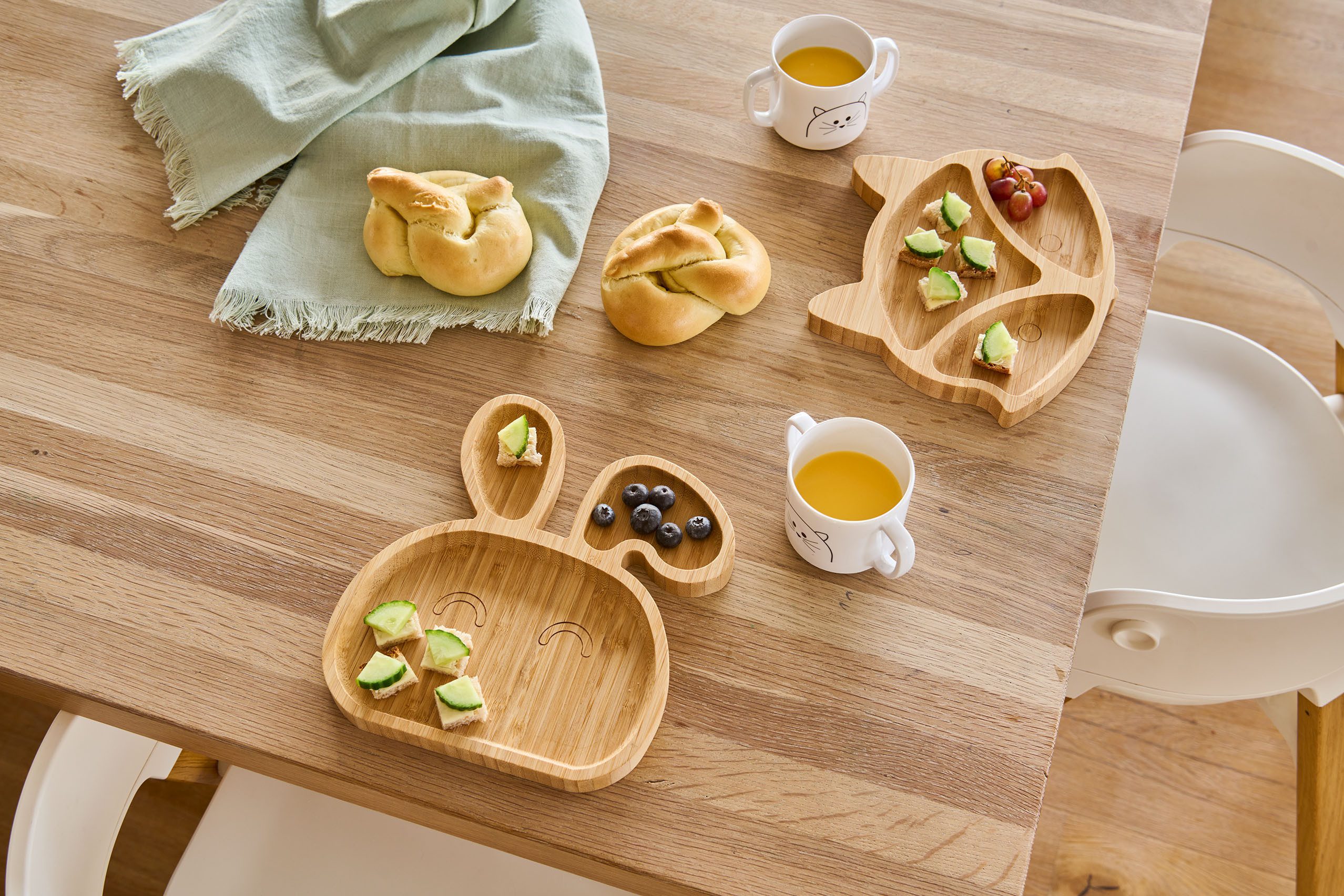 Zeller Present Speiseteller Animals', (2 St), Teller Set, Tiermotiv Hase und Fuchs