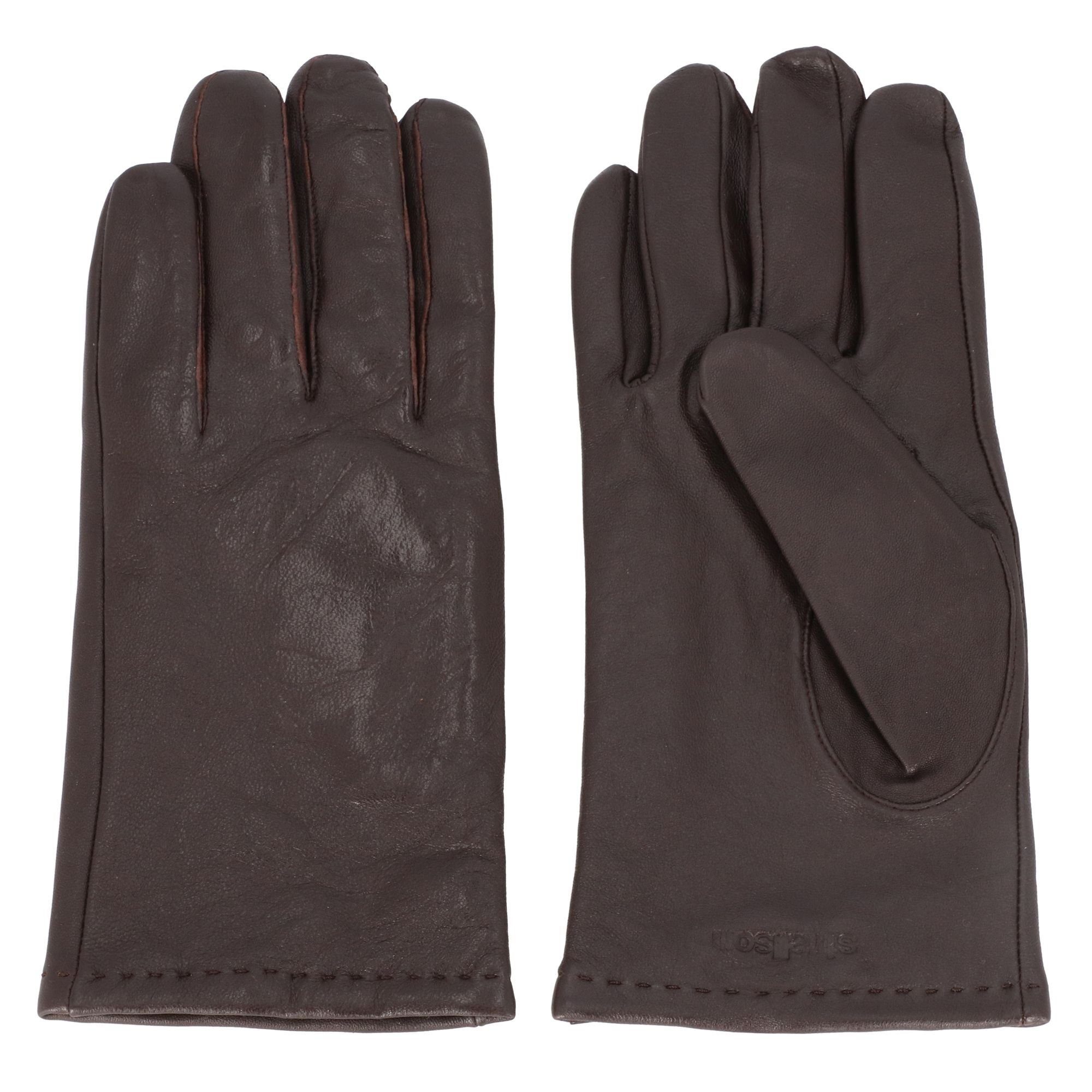 Strellson Lederhandschuhe dark brown