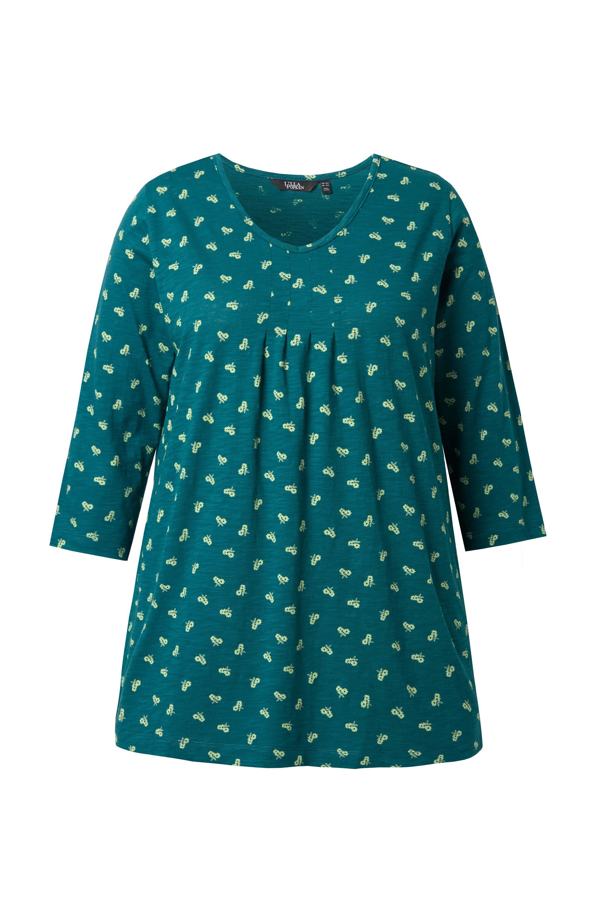 Ulla Popken T-Shirt Shirt Blüten A-Linie günstig online kaufen