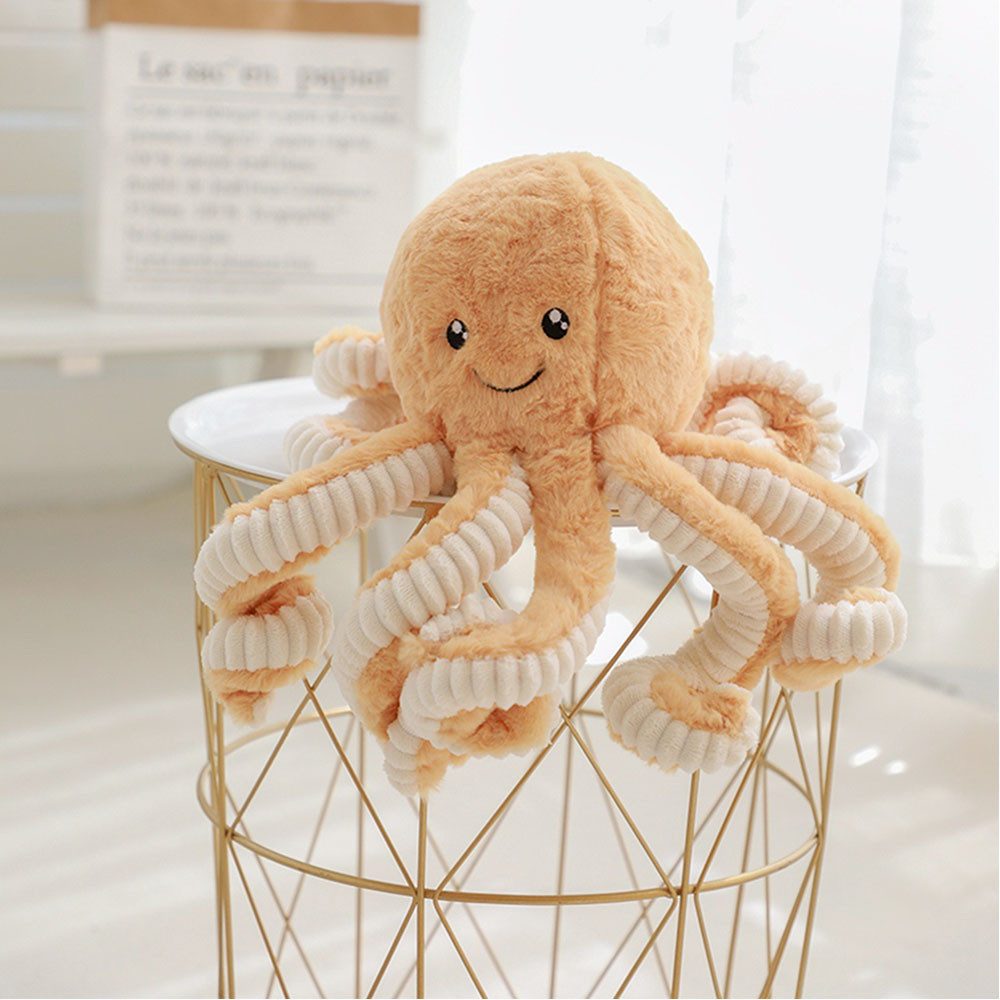 AFKSMILE Dekokissen Weiches Oktopus Kuscheltier, realistisches Cuddly Octopus Plüschtier
