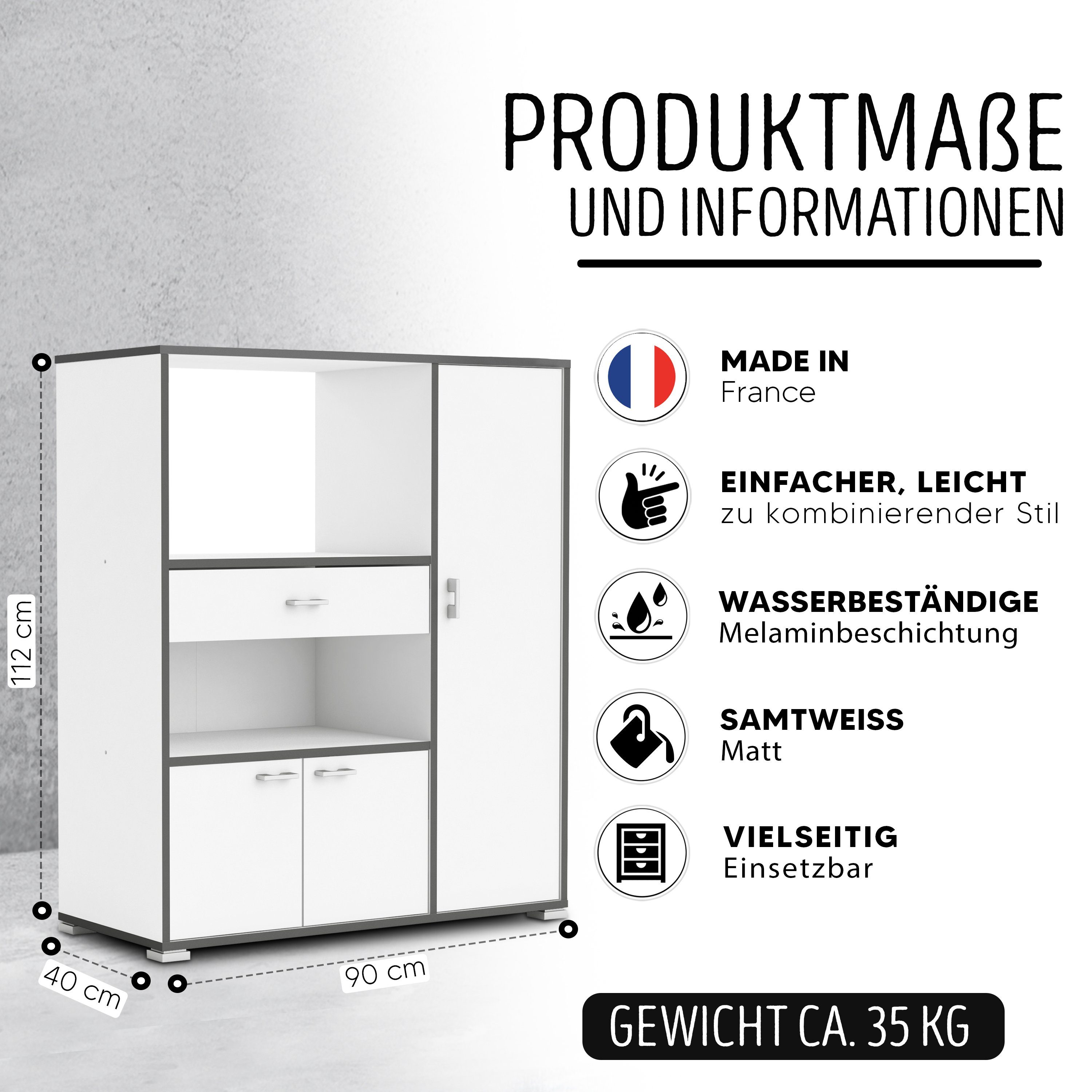 habeig Küchenregal Küchenschrank 955 Schrank Küchenregal günstig online kaufen