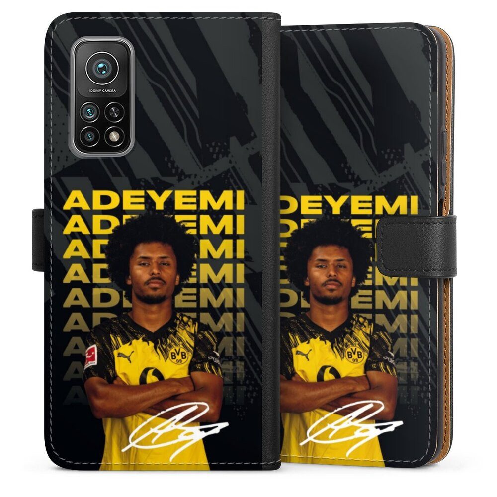 DeinDesign Handyhülle Borussia Dortmund Karim Adeyemi BVB Karim Adeyemi 25/26, Xiaomi Mi 10T Pro 5G Hülle Flip Case Klapphülle Handytasche Leder