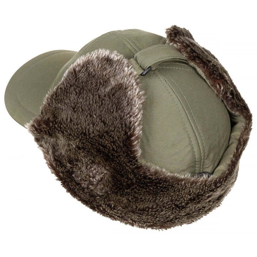 FoxOutdoor Fleecemütze Winter Cap, Trapper, oliv (Packung) innen Fleece günstig online kaufen