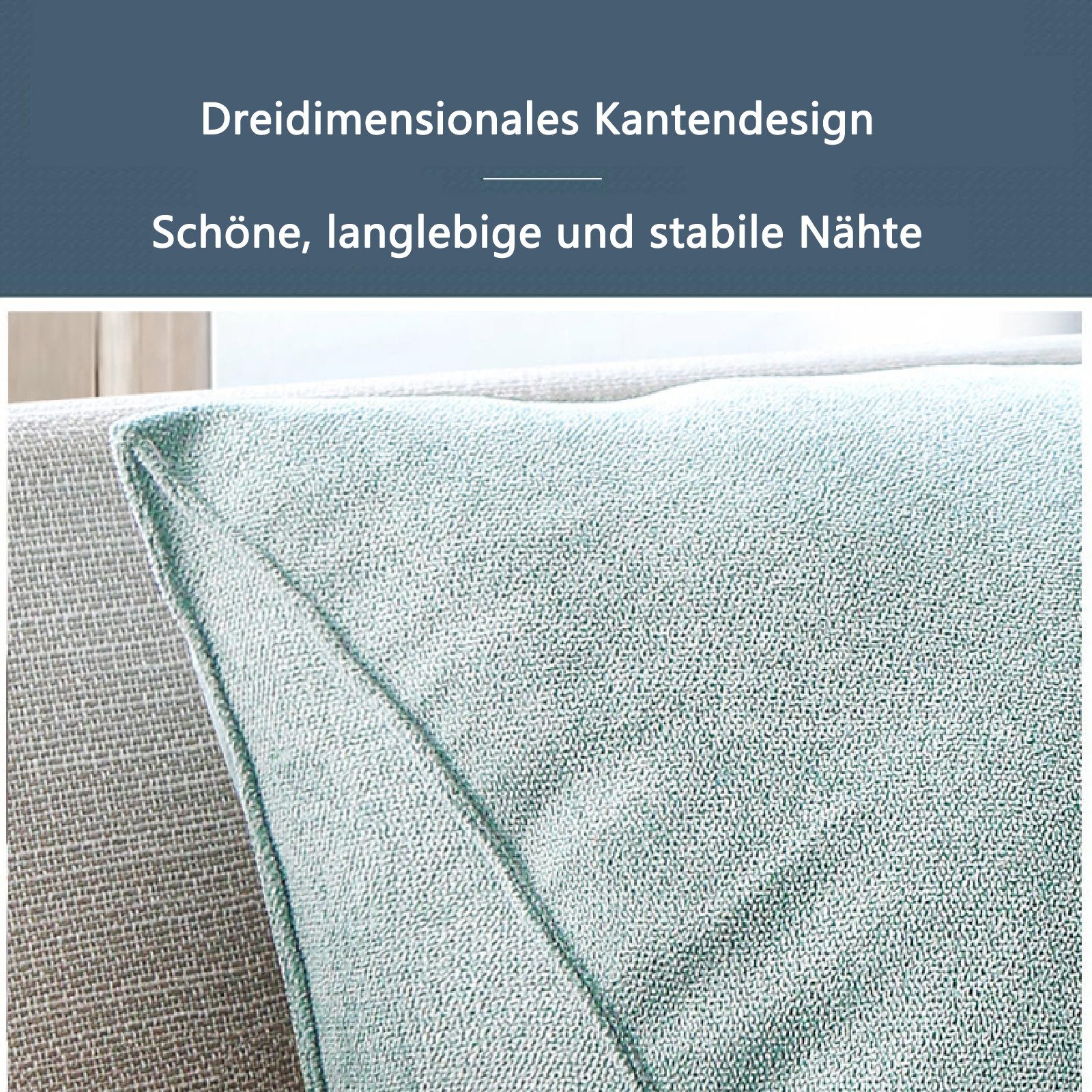 Agger Rückenkissen Lesekissen, Nackenrolle, Rückenstütze, dreieckiges Kissen mit Ecken, Strandkissen, Waschbarer Bezug – Bild 4 von 5