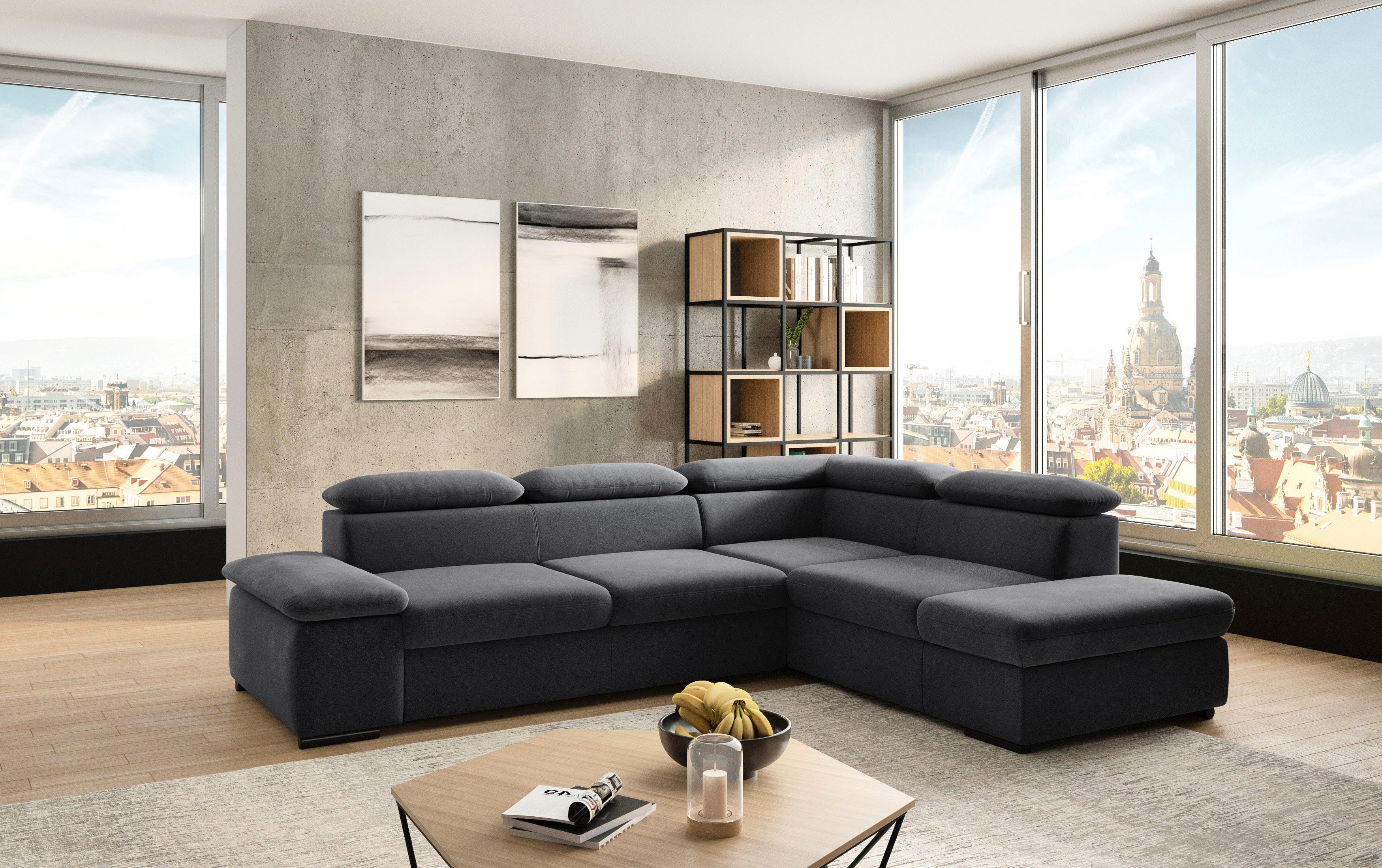 sit&more Ecksofa Alcudia L-Form, B: 272 cm, Arm- und Kopfteilverstellung, Eckcouch, optional Schlaffunktion, Komfortsitz