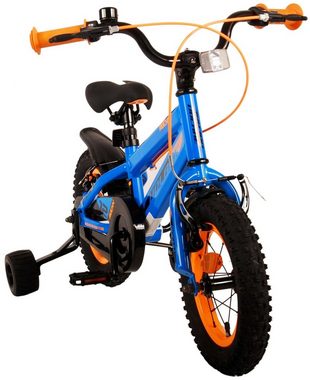 TPFSports Kinderfahrrad Volare Rocky 12 Zoll mit 2x Handbremse, 1 Gang, (Jungs Fahrrad - Rutschfeste Sicherheitsgriffe), Kinder Fahrrad 12 Zoll mit Stützräder und Klingel - Blau