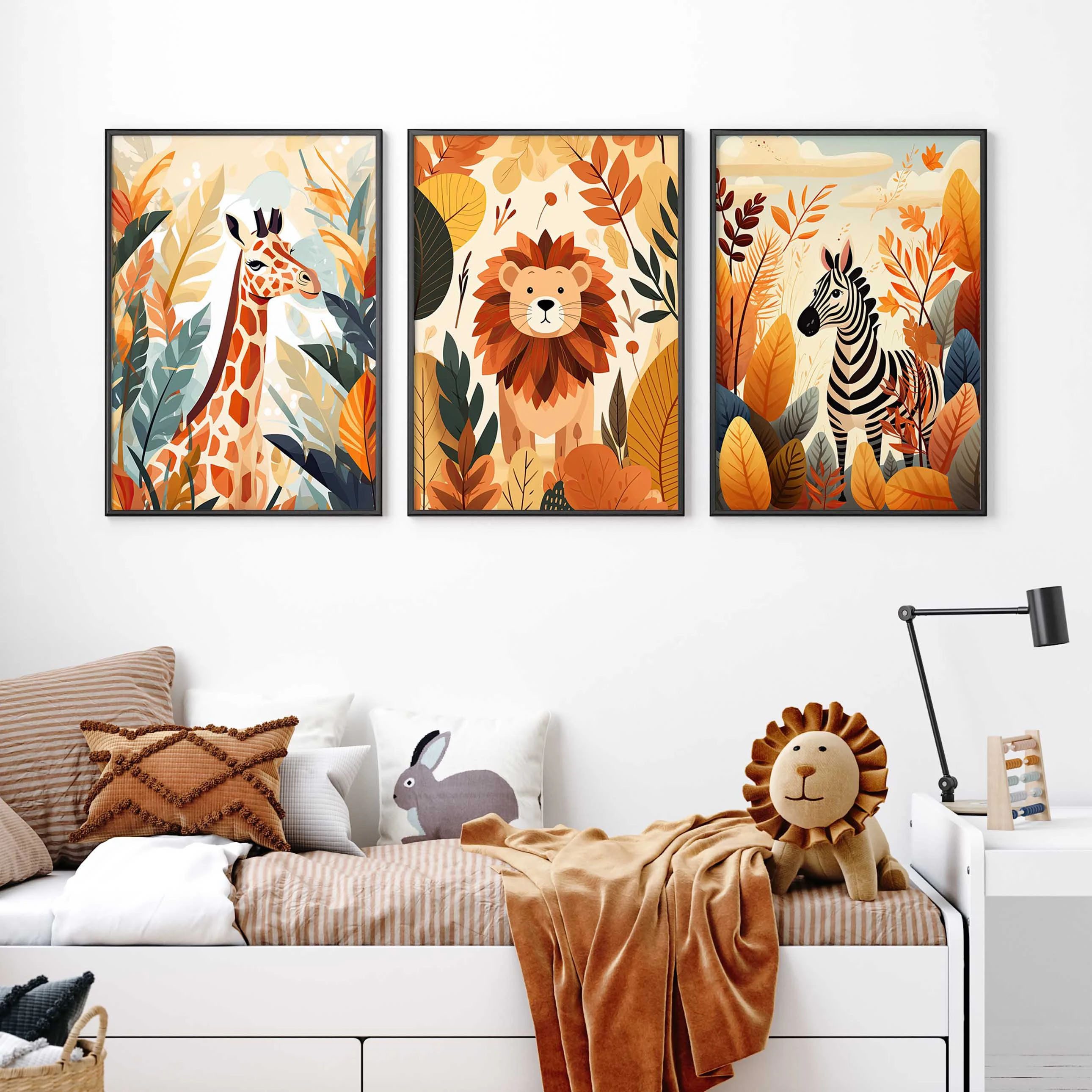 WANDKIND Poster Safari Herbst Abenteuer 3er Set P798, Kinder Poster