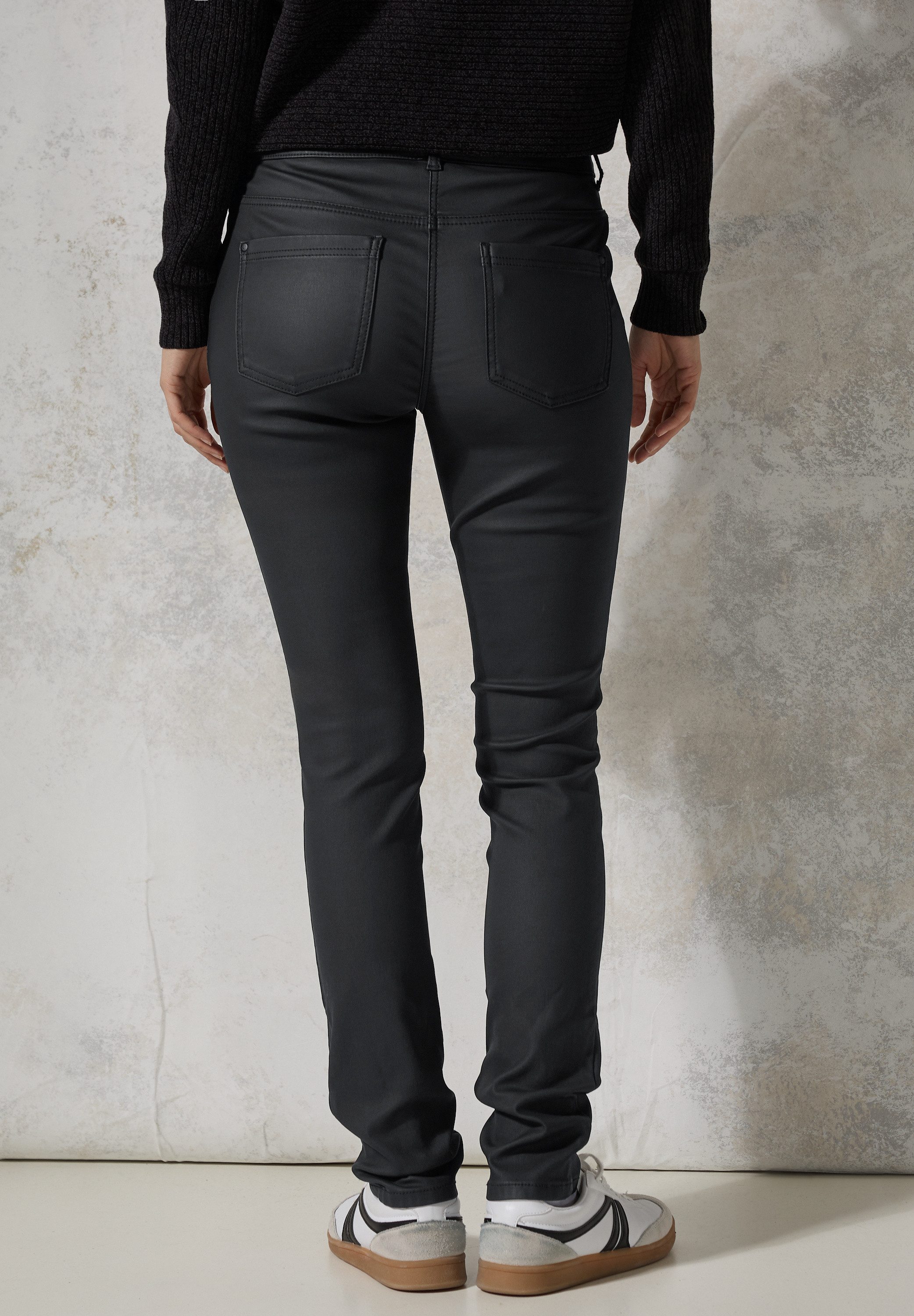 STREET ONE Lederimitathose, High Waist günstig online kaufen