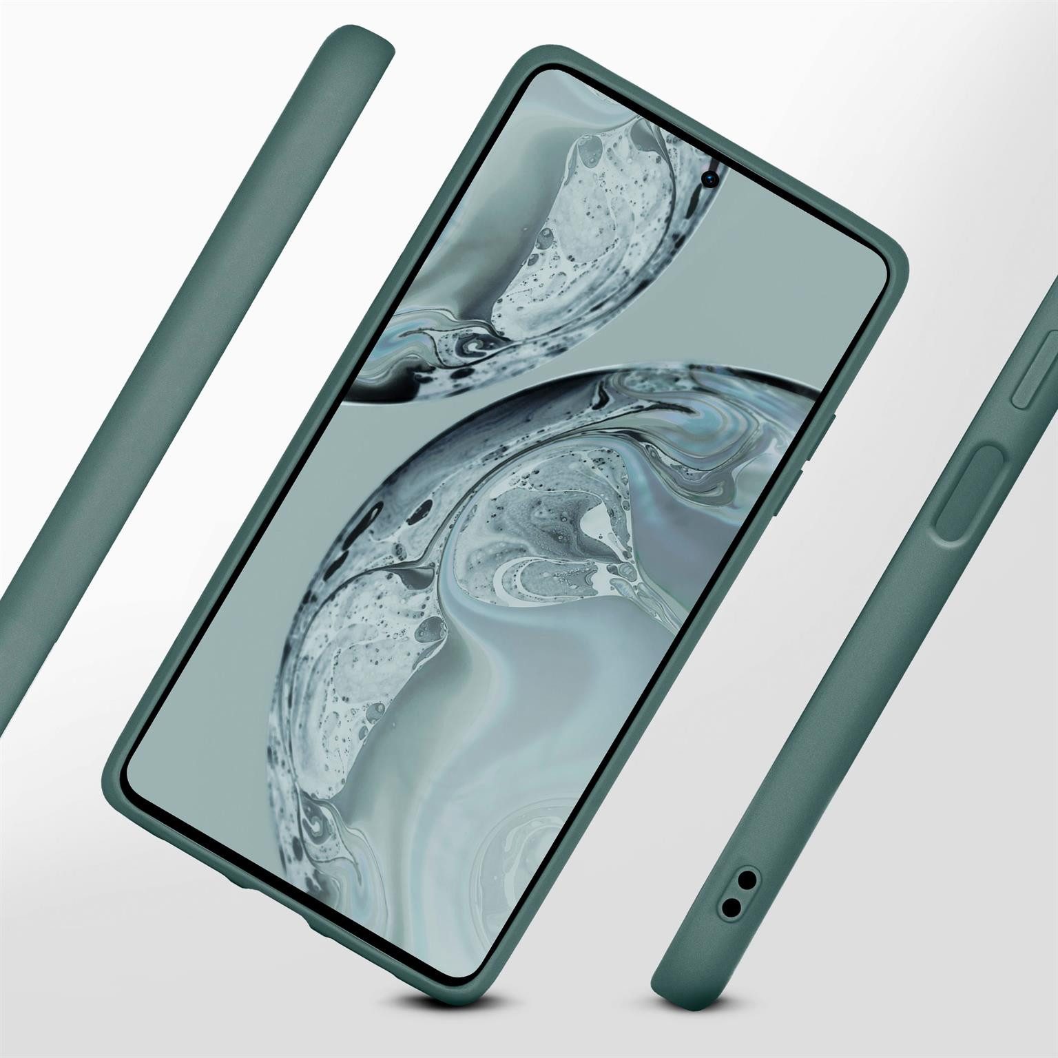 ONEFLOW Handyhülle für Poco X5 Pro 5G Hülle Silikon Soft Case Petrol Grün 6,67 Zoll, Silikonhülle Cover Dünn Handytasche TPU Schutzhülle mit Kameraschutz