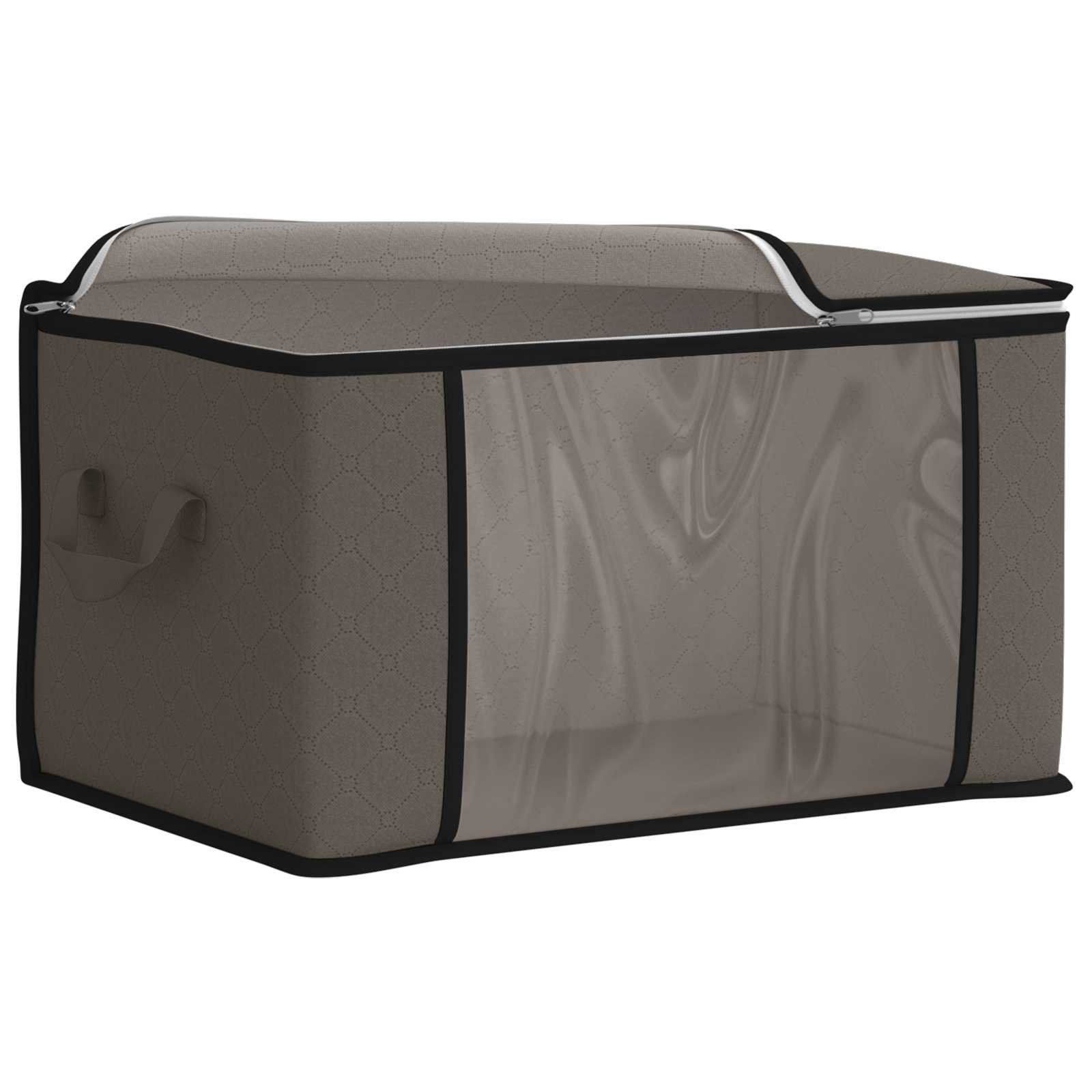 vidaXL Aufbewahrungsbox Aufbewahrungsbox mit transparentem Seitenfenster Grau (1 St) – Bild 4 von 5