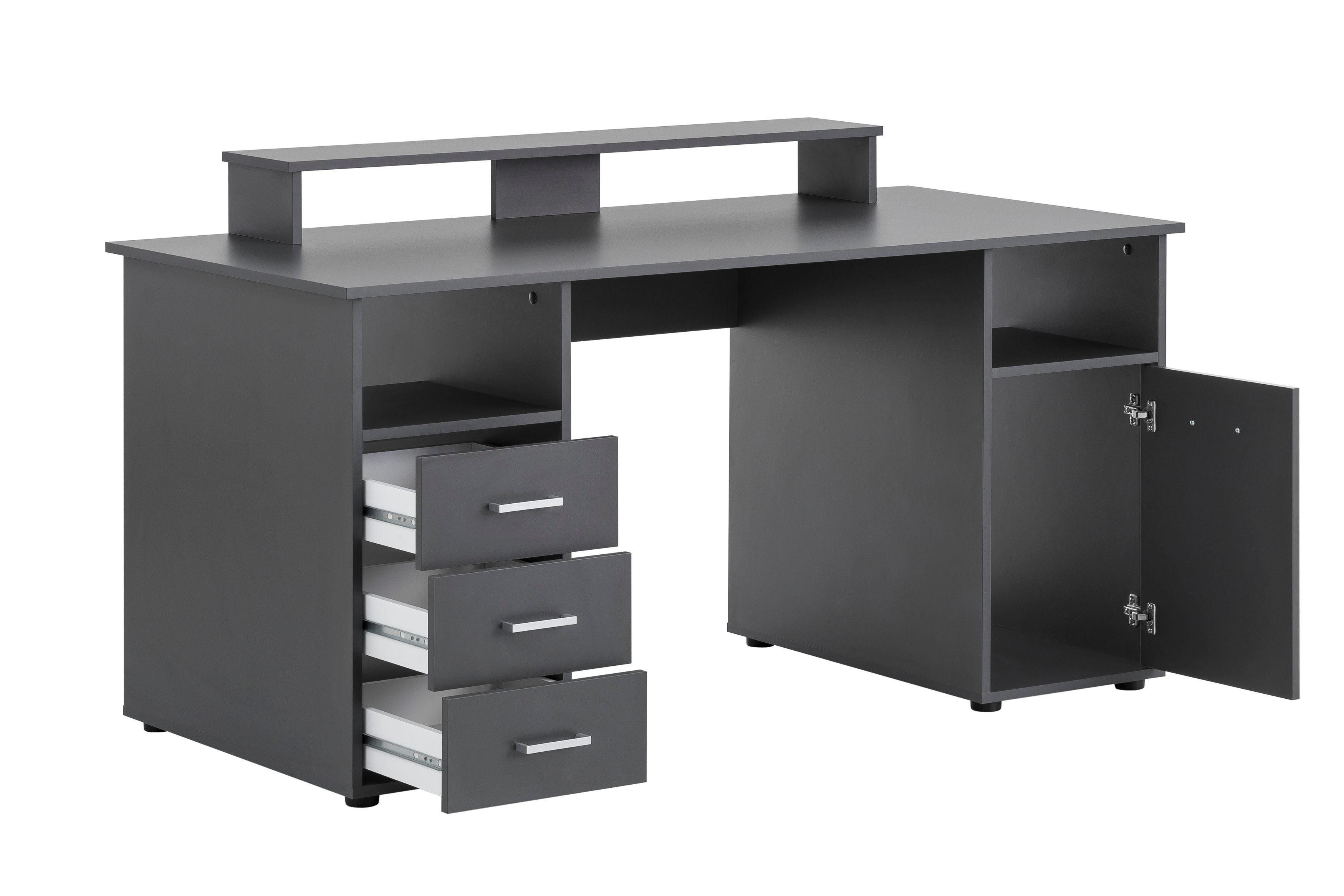 MÖBELPARTNER Schreibtisch Schreibtisch Fox, HxBxT 86x150x70 cm, Weiß