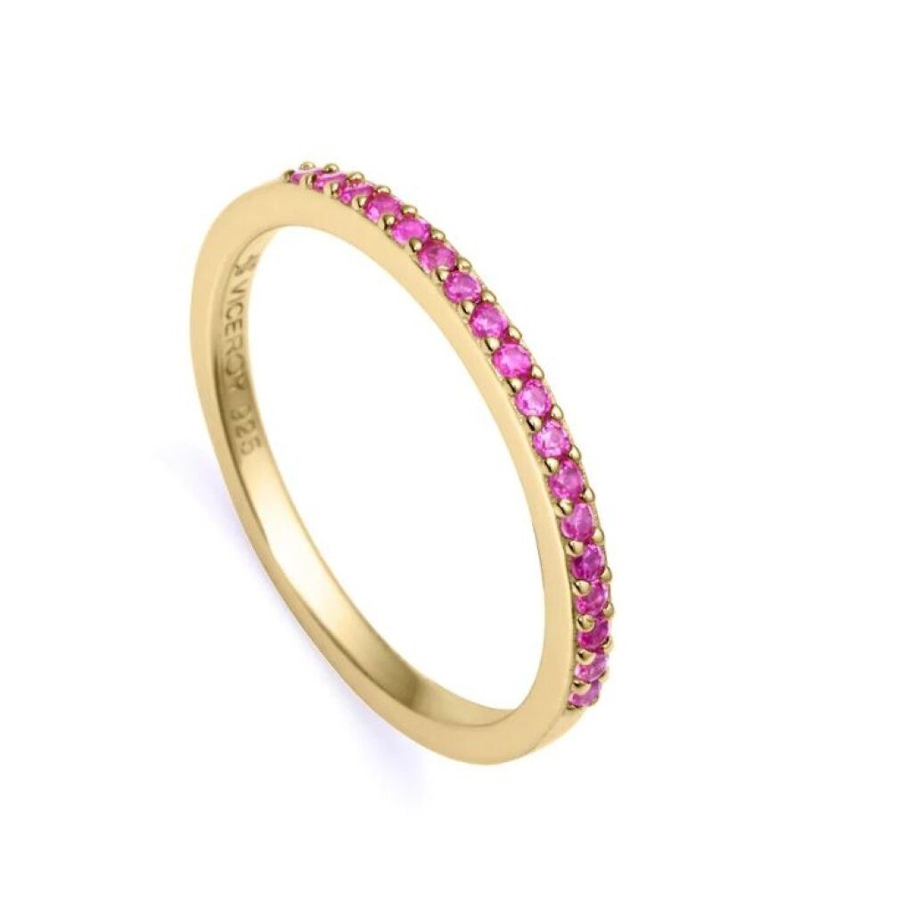 Viceroy Fingerring Eleganter vergoldeter Ring mit Zirkonia Trend 9118A0 54 mm