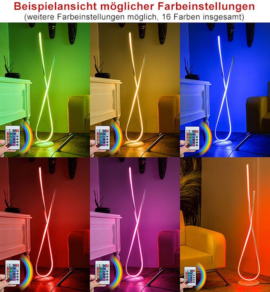 Stehlampe, LED-Streifen Feldmann-Wohnen 25x25x120cm, Multicolor