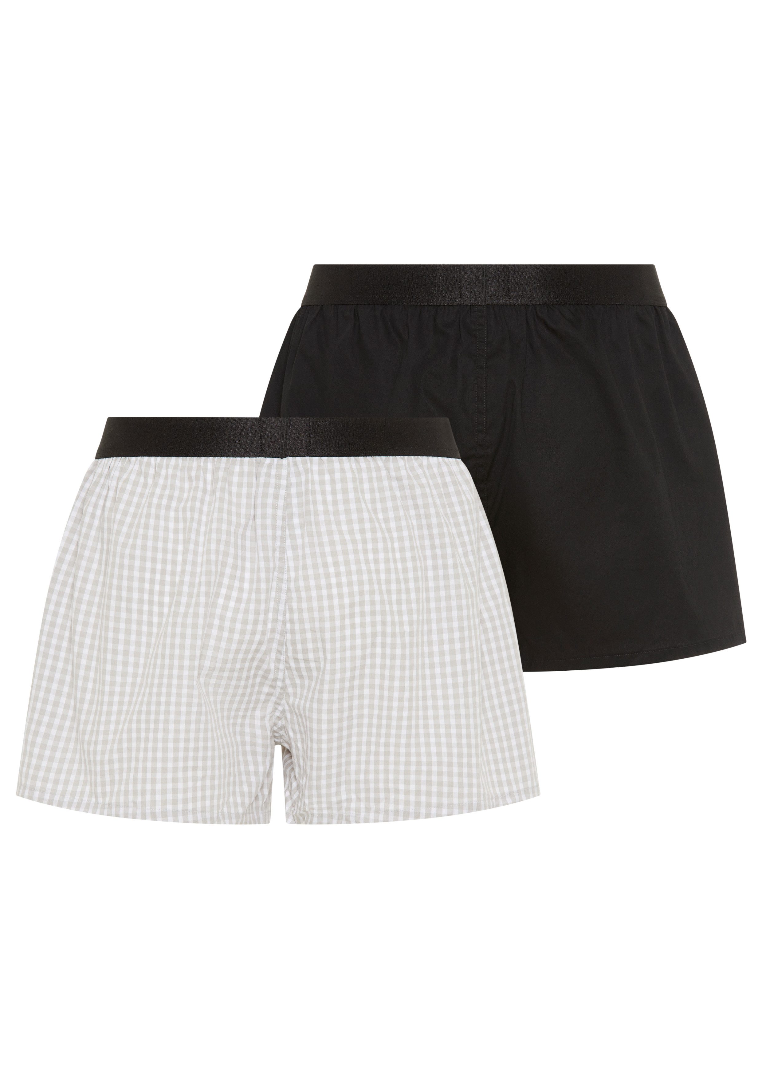 BOSS Pyjamashorts 2P Boxer Shorts EW (Packung, 2-tlg., 2er) mit Logobund