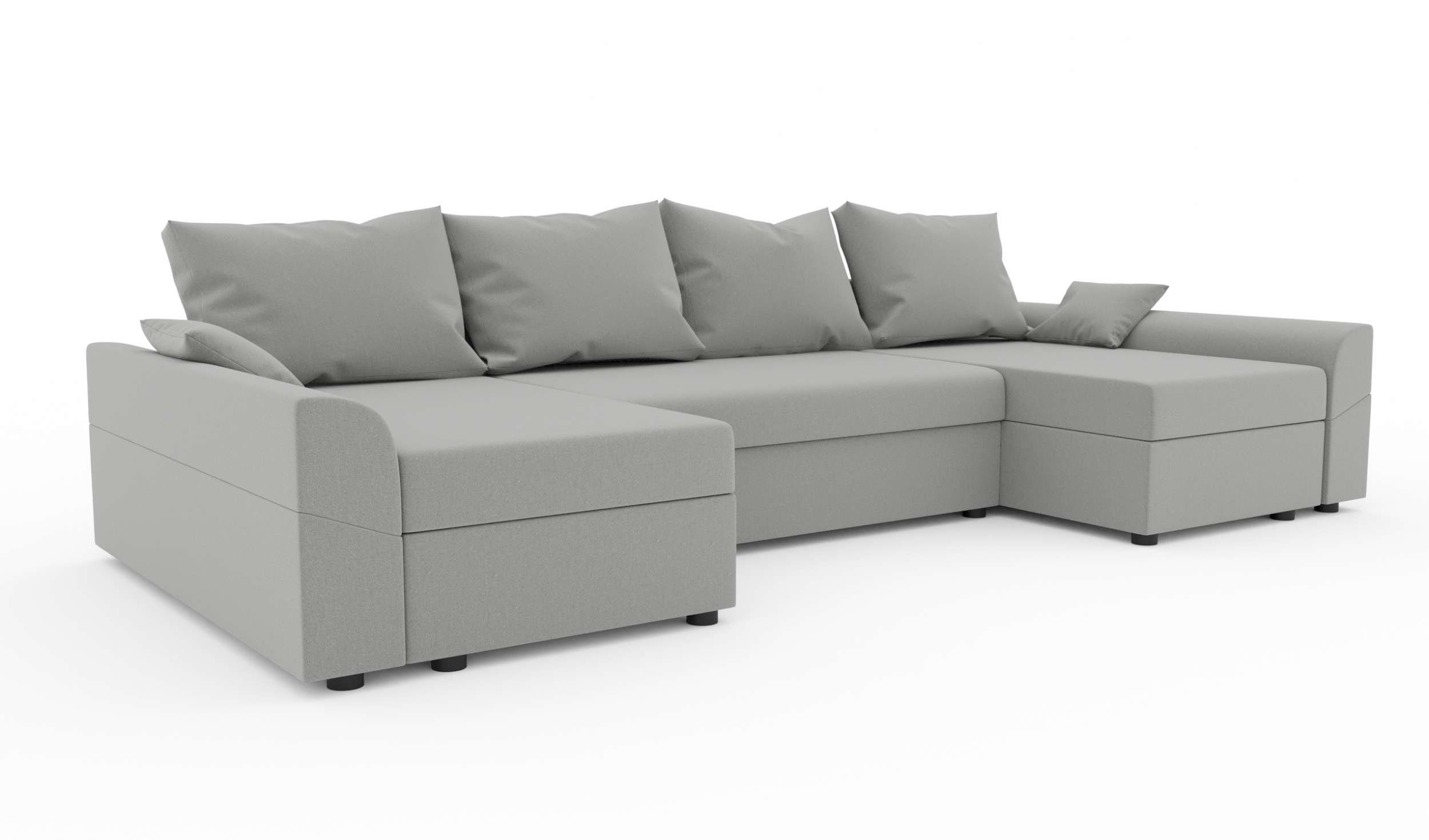 Stylefy Wohnlandschaft Sitzkomfort, Design Modern Sofa, Carolina, Eckcouch, mit Bettfunktion, U-Form, Bettkasten, mit