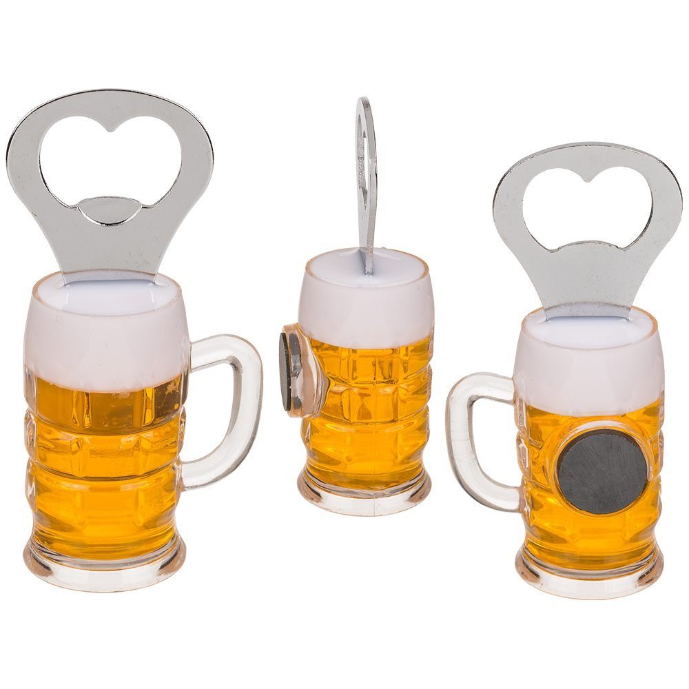 Out of the Blue Flaschenöffner Metall Flaschenöffner Bierglas mit Magnet ca. 10,5 x 3,5 cm (1-tlg), Magnetisch