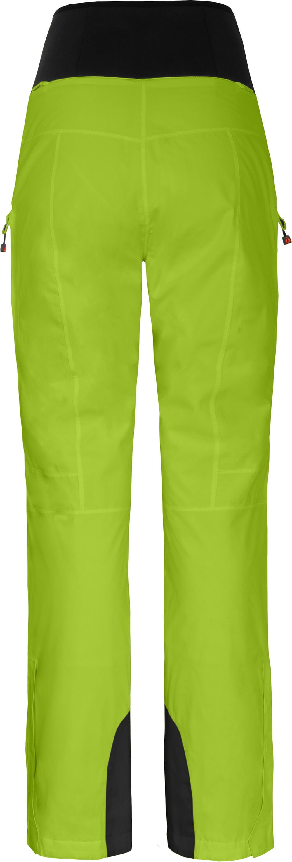 Slim Skihose Wassersäule, Normalgrößen, grün lime MIEN mm wattiert, Damen Bergson Skihose, 20000