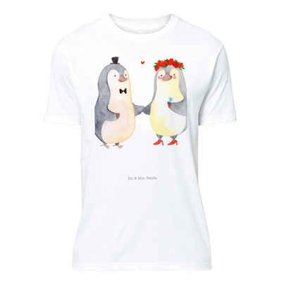 Mr. & Mrs. Panda T-Shirt Pinguin Heirat - Weiß - Geschenk, Braut, Partner, verliebt, Männer, H (1-tlg)