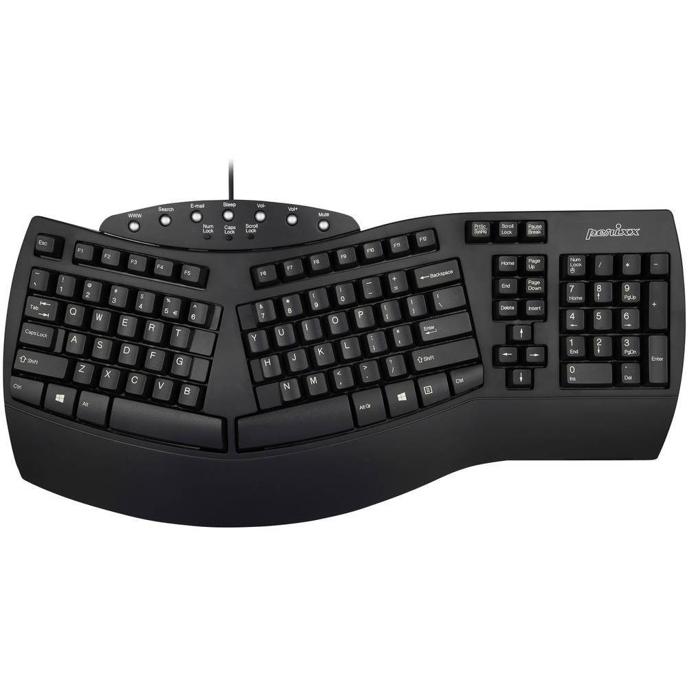 Perixx Ergonomische USB Tastatur 11523 Tastatur (Ergonomisch)