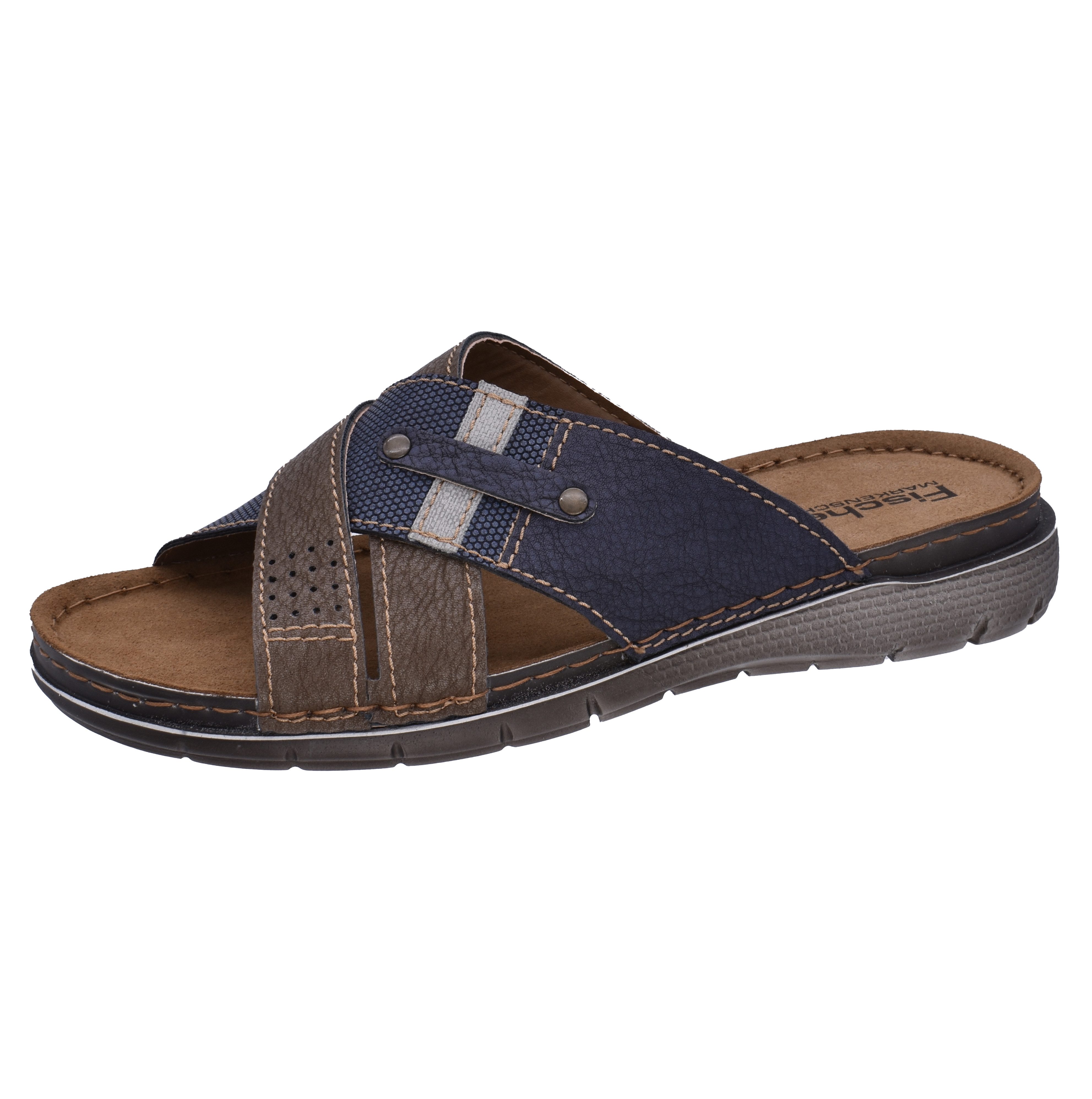 Fischer-Markenschuh Sepp Pantolette aus Nappalino (veganes Leder), mit gepo günstig online kaufen