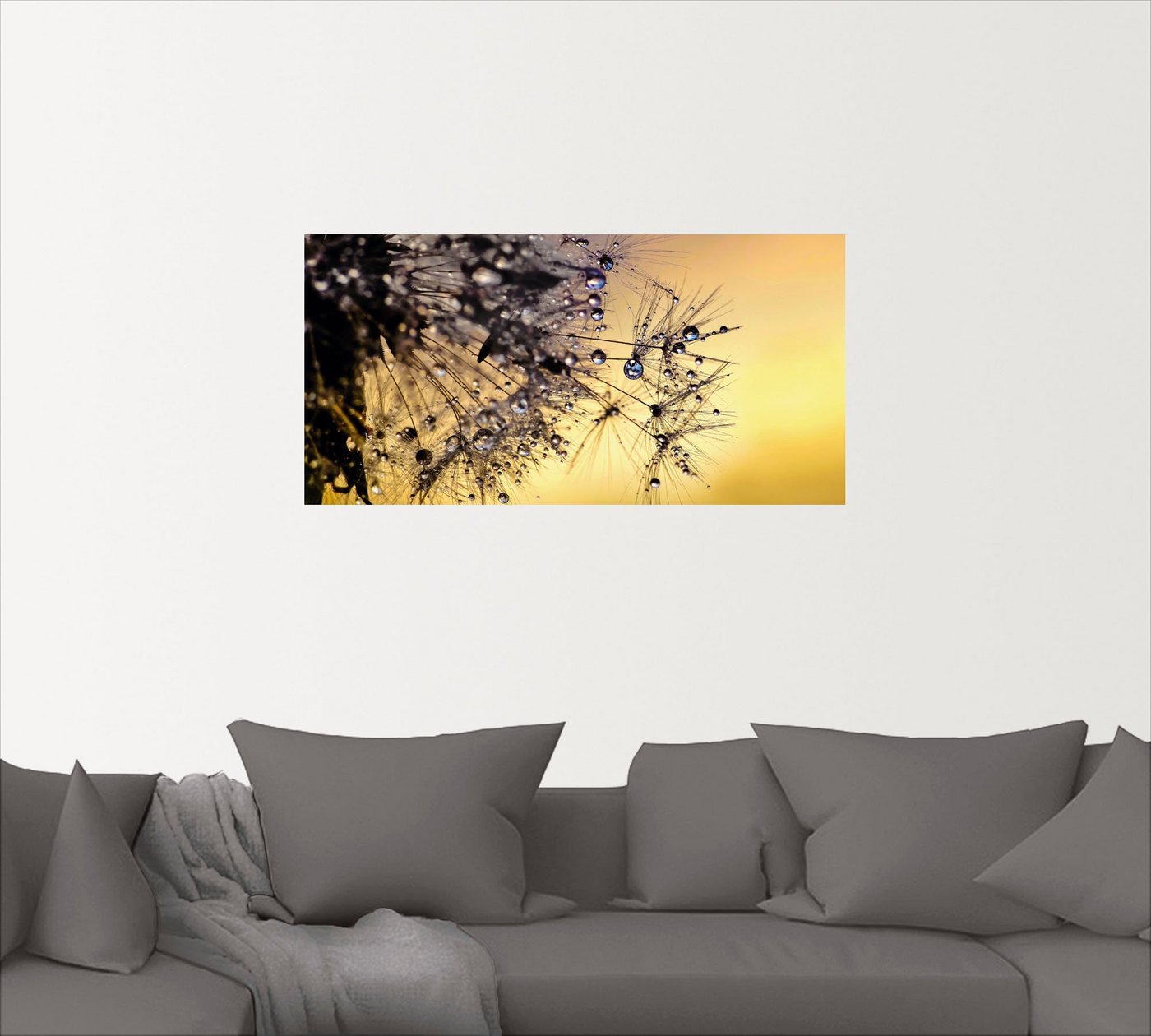 Artland Wandbild »Pusteblume mit Tautropfen benetzt«, Blumen (1 Stück), in vielen Größen & Produktarten - Alubild / Outdoorbild für den Außenbereich, Leinwandbild, Poster, Wandaufkleber / Wandtattoo auch für Badezimmer geeignet-HomeTrends