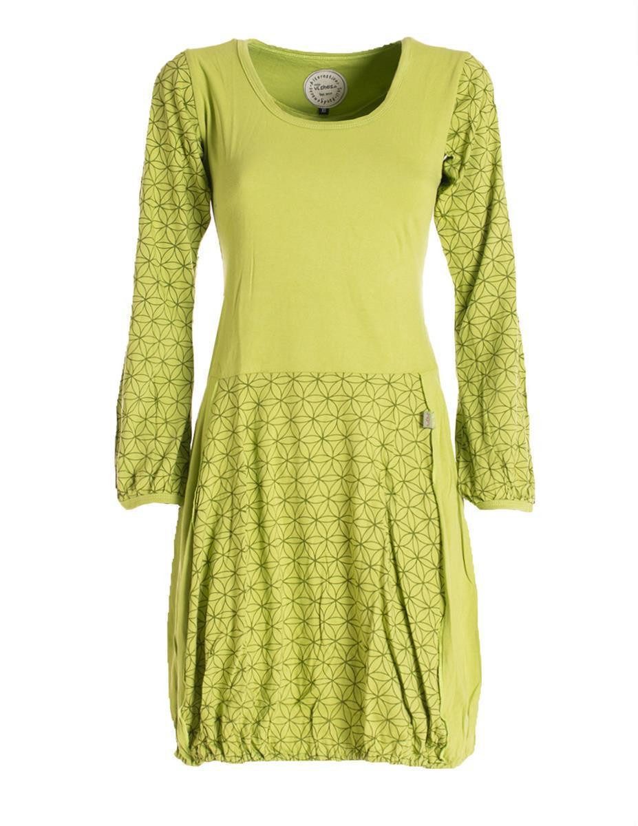 Vishes Ballonkleid Langarm Damen-Keid Ballon-Kleid Shirt-Kleid günstig online kaufen