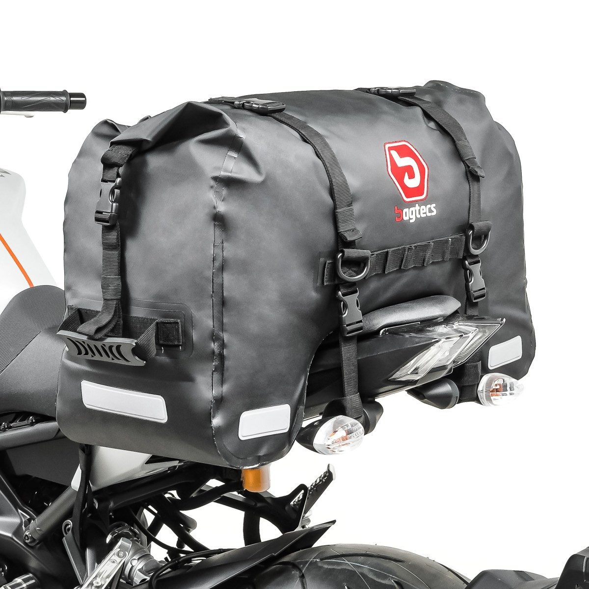Bagtecs Reisetasche Set Motorrad Hecktasche SX45 + Gepäckrolle RB30 # Volumen 75 Liter
