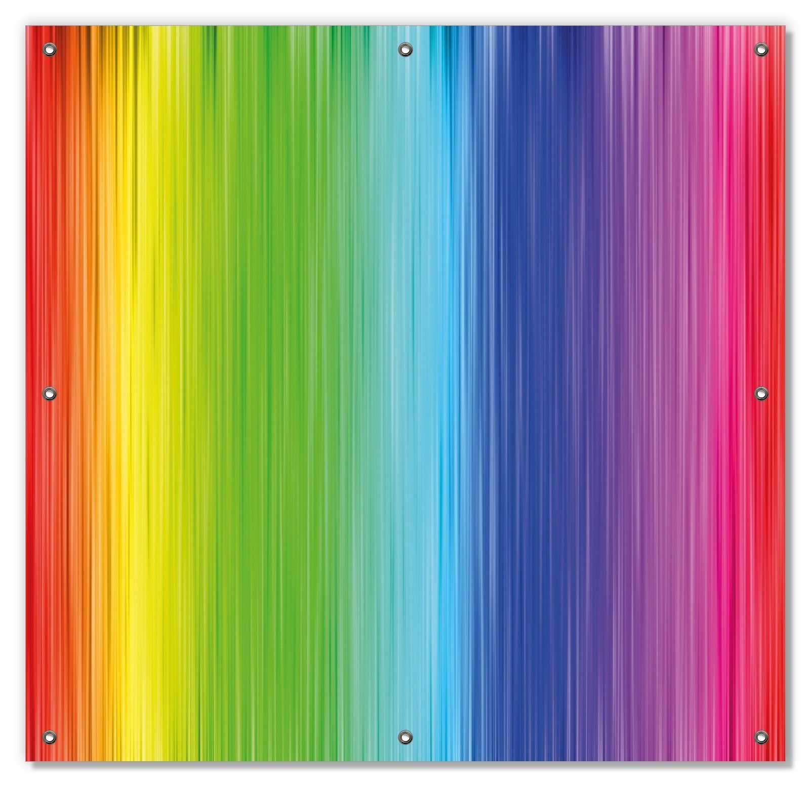 [Übersee-Standard] Sonnenschutz Regenbogenmuster - mit wiederverwendbar blau, Farben wiederablösbar und grün, rot, rot, Wallario, gelb, Saugnäpfen, blickdicht, und pink