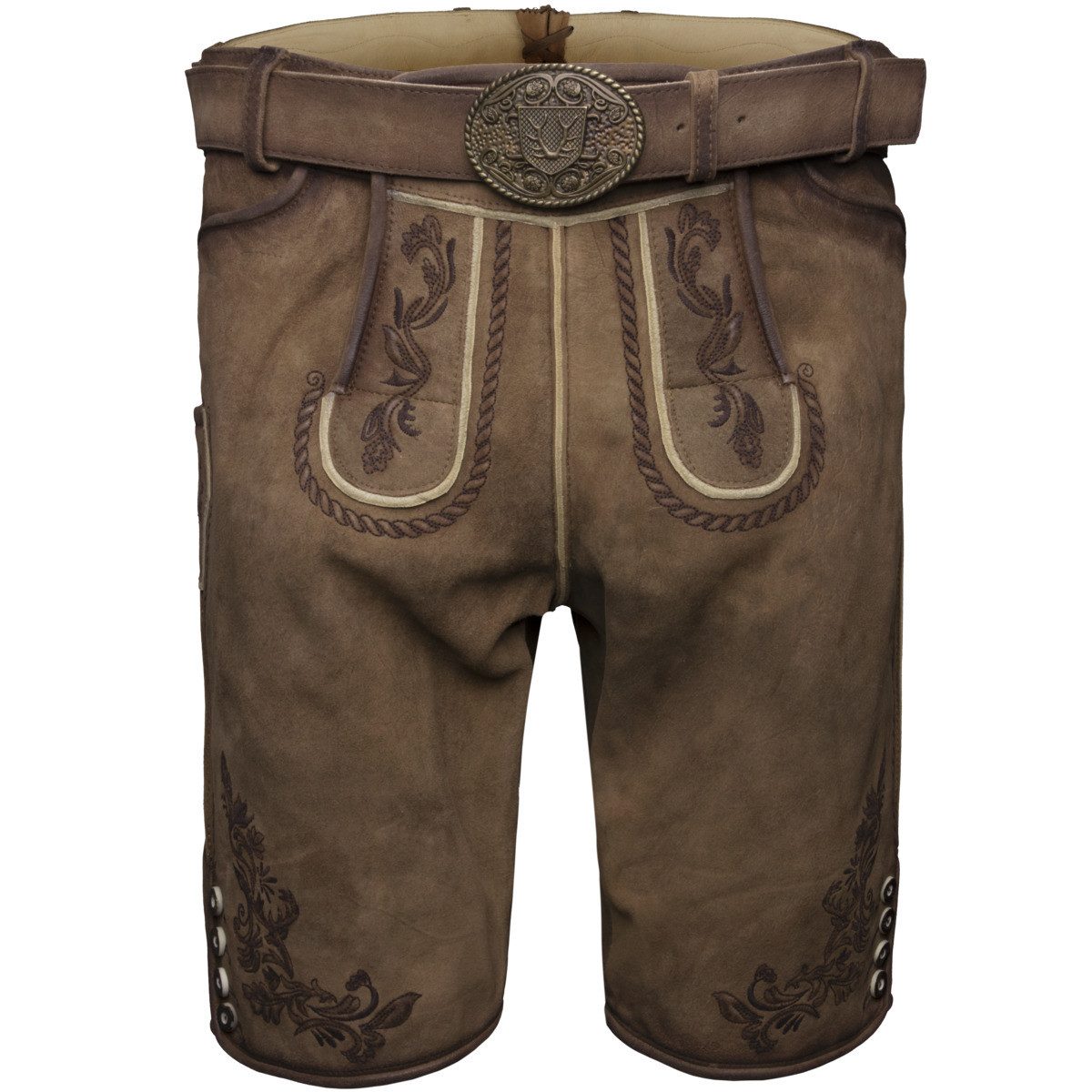 Krüger Trachtenlederhose Devian Herren (1-tlg) Trachtenlederhose, Trachtenhose, Bayerische Lederhose, Oktoberfest