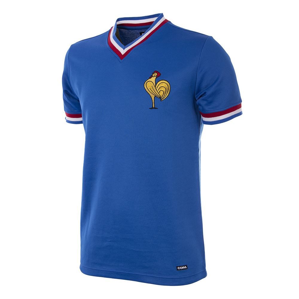 COPA Fußballtrikot Retro Trikot Frankreich 1971 Bestick Vereinsemblem günstig online kaufen