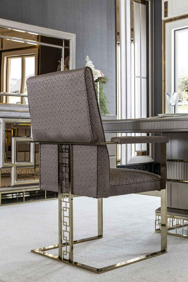 JVmoebel Esszimmerstuhl Stuhl Grau Luxus Esszimmer Schön Möbel Design Elegantes Stühle Modern