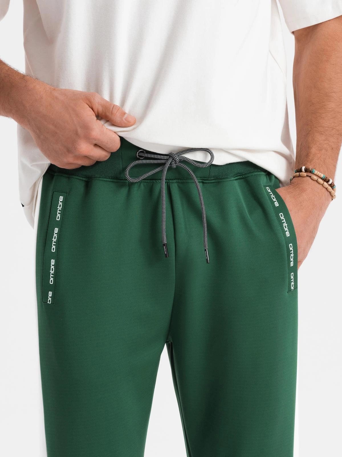 OMBRE Sweatpants Herren Jogginghose mit kontrastfarbenen Streifen