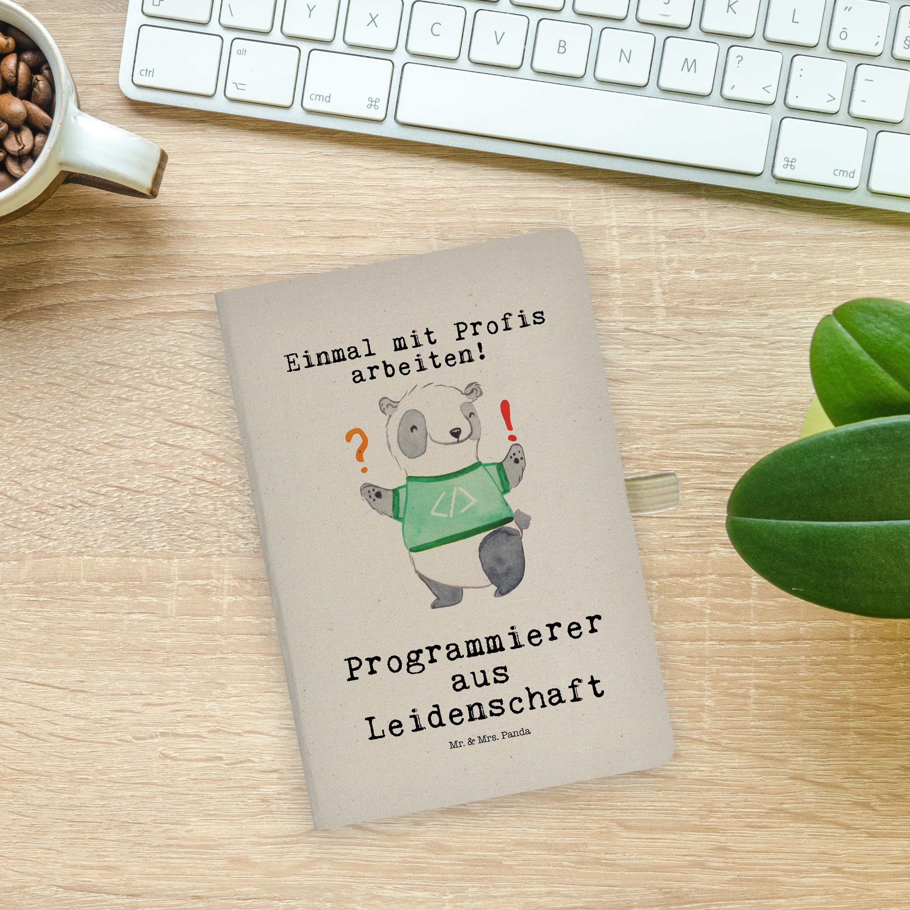 Panda & Mrs. & Notizbuch Mr. Mr. Mrs. Panda Programmierer - - Adressbuch, Transparent Leidenschaft aus Geschenk,