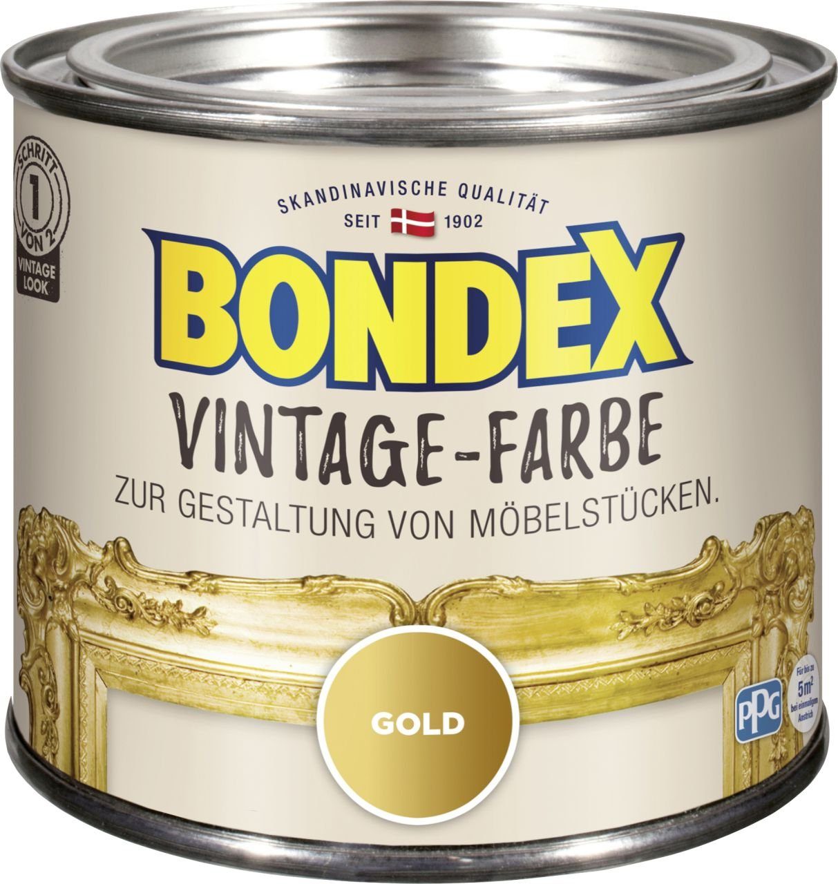 Bondex Holzschutzlasur Bondex Vintage-Holzfarbe gold 375 ml
