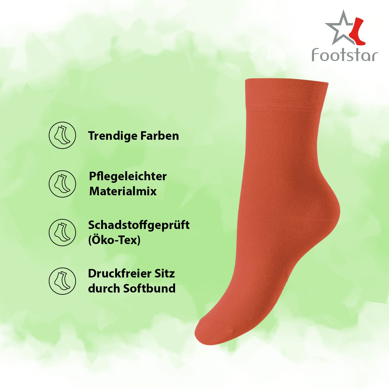 Footstar Basicsocken EVERYDAY! 10 Paar Kinder Socken für Jungen & Mädchen – Bild 2 von 3