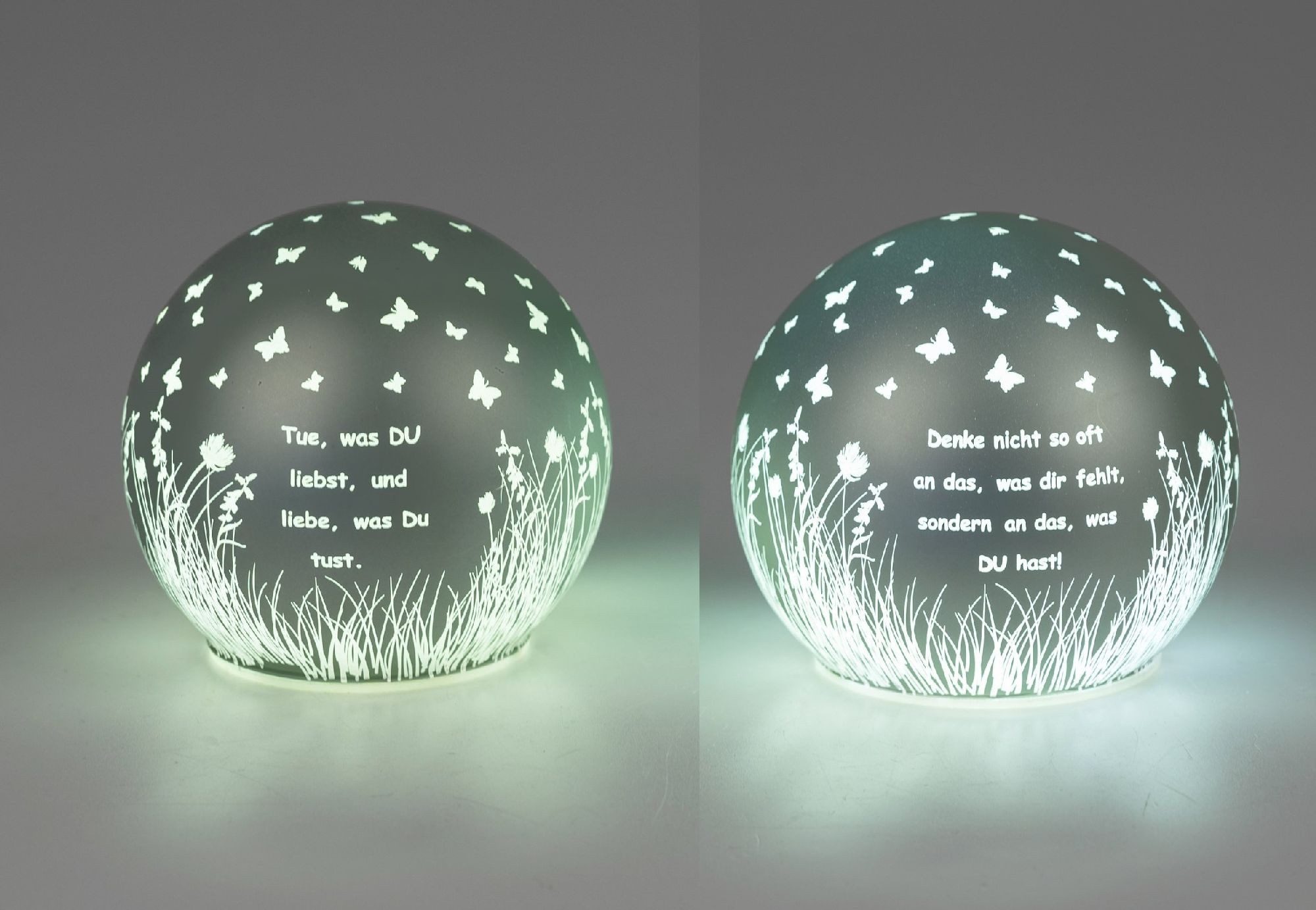 formano Kugelleuchte Sprüche, Farbe: Grün, Motiv: Sprüche günstig online kaufen