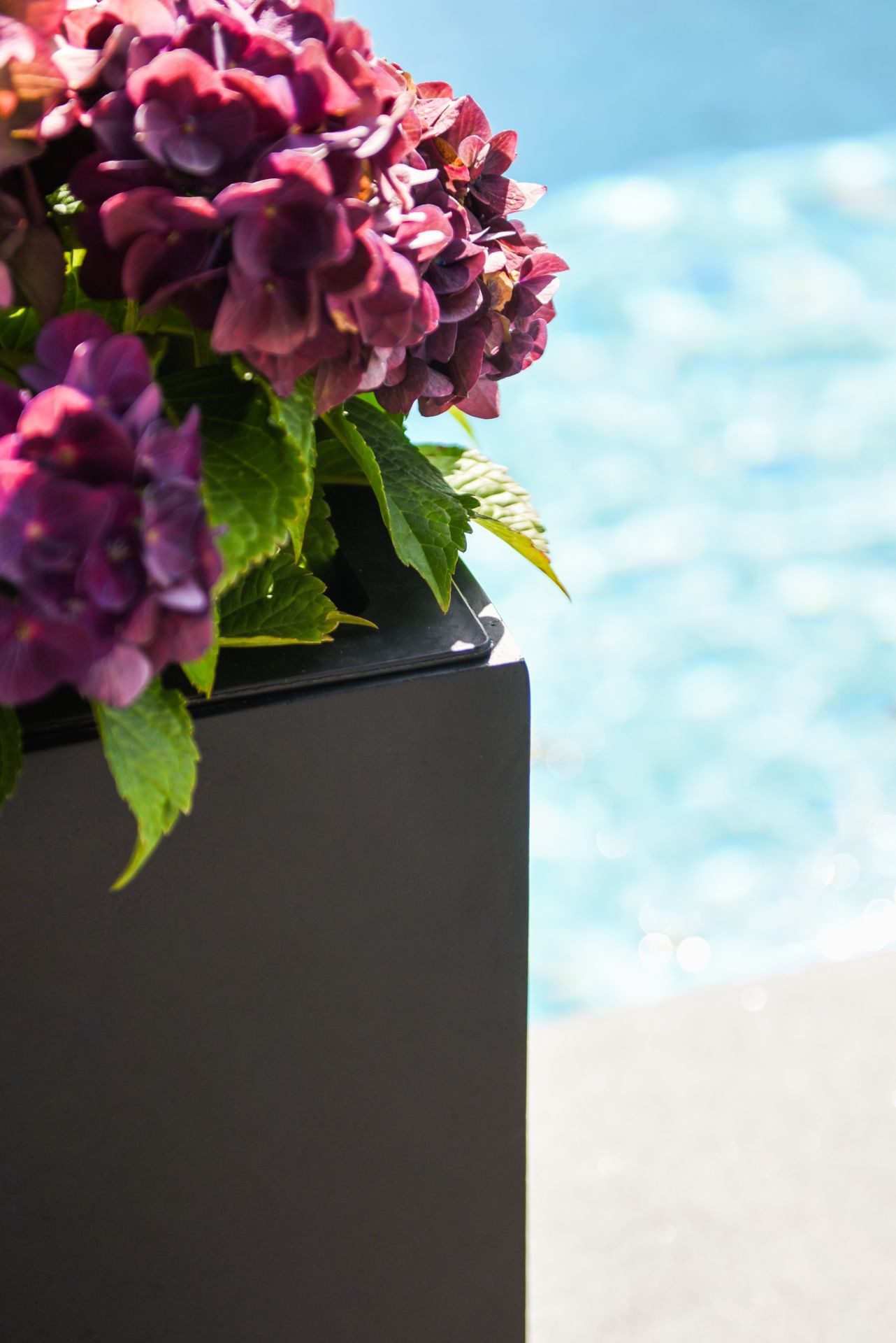 VIVANNO Pflanzkübel Fiberglas BLOCK Würfel - Anthrazit Matt (1 St), 30x30x30 cm