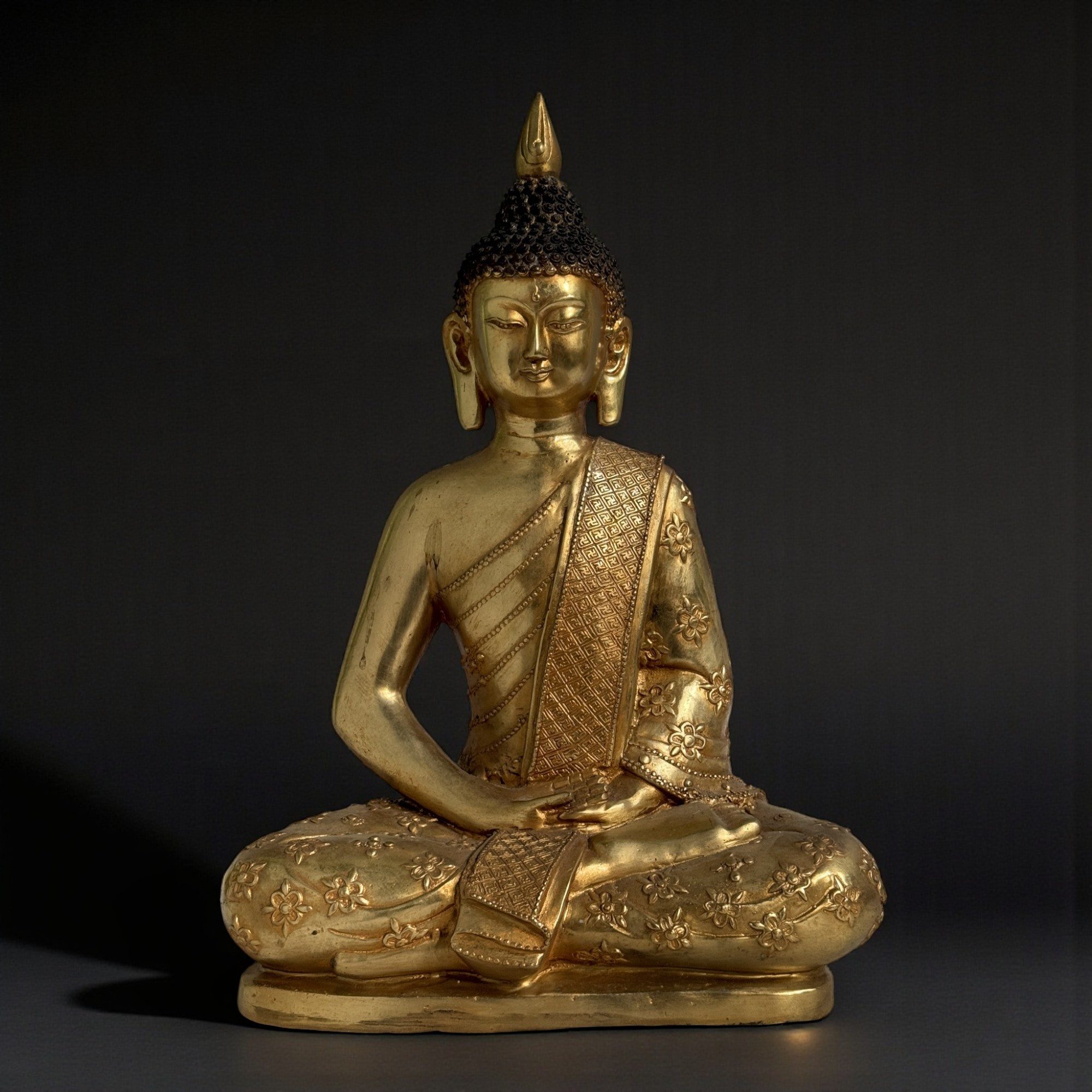 Asien LifeStyle Buddhafigur Buddha Figur Amitabha aus Bronze – Meditation & Gleichgewicht