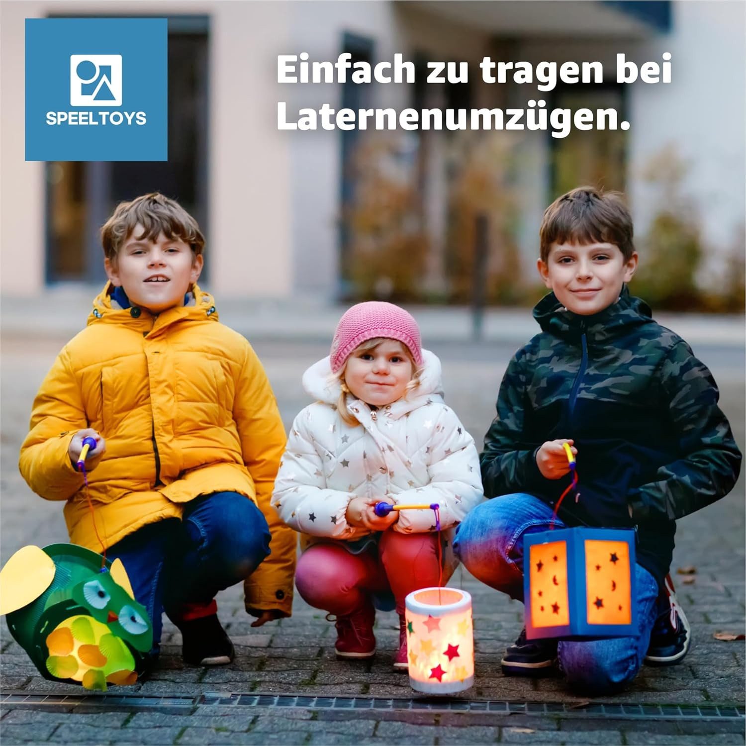 Speeltoys Umzugslaterne Elektrische Laterne Stern Laternenstab Laternen Halloween & St. Martin