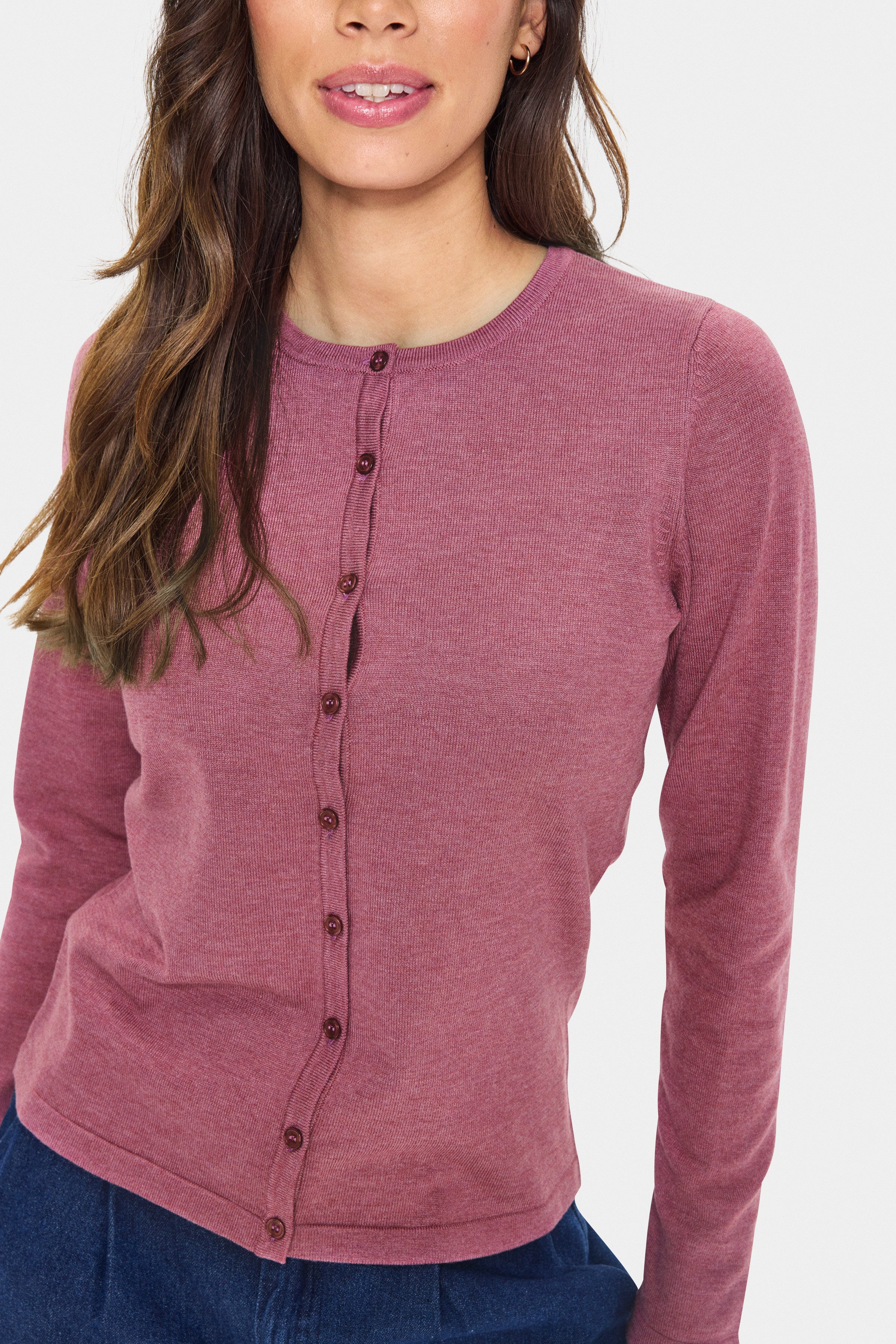 Saint Tropez Strickjacke A8661, MilaSZ R-Neck Cardigan Viskosemischung, Classic fit