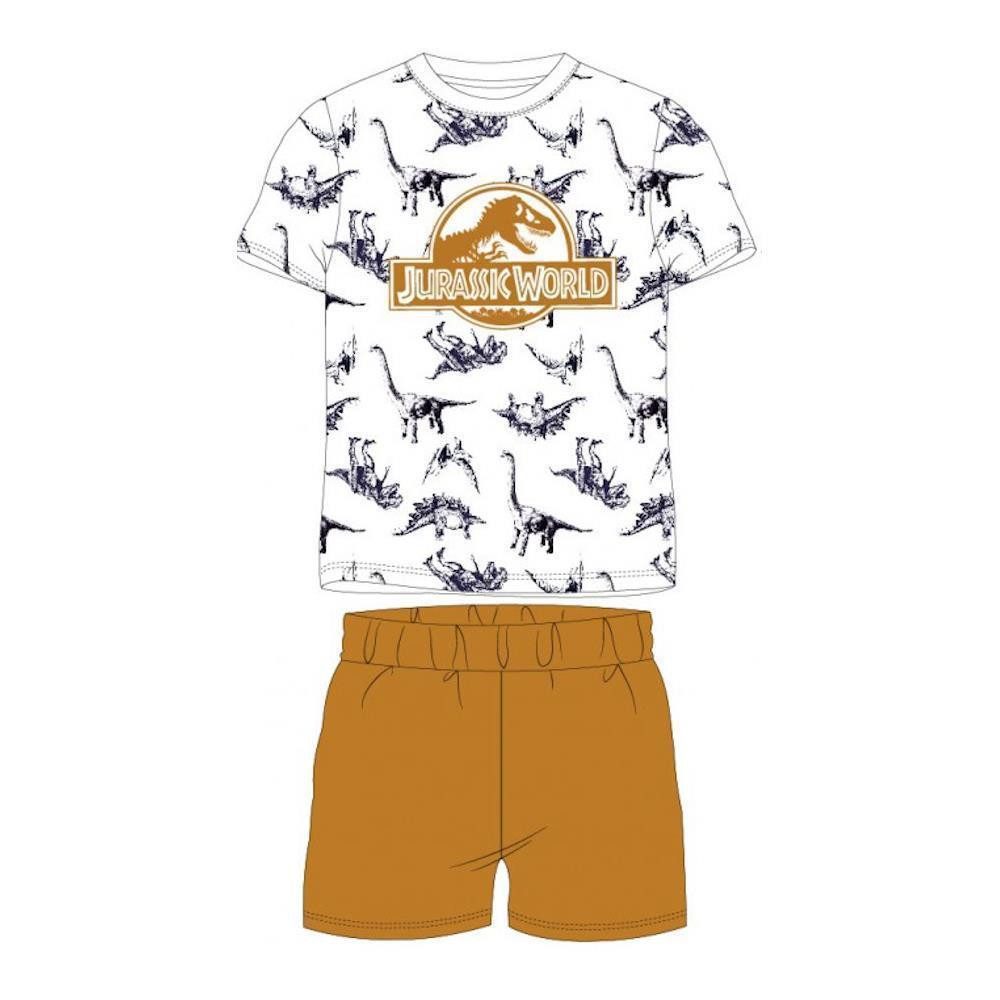 Pyjama Jurassic World Pyjama, Kurz, weiß-blau & weiß-gelb
